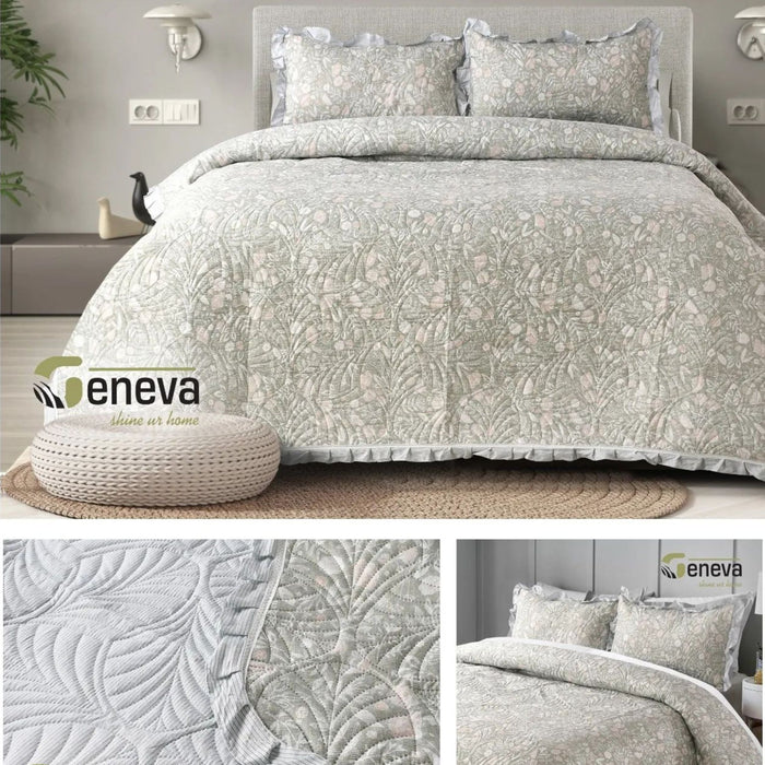 Geneva Quilted Bedcover with Frill