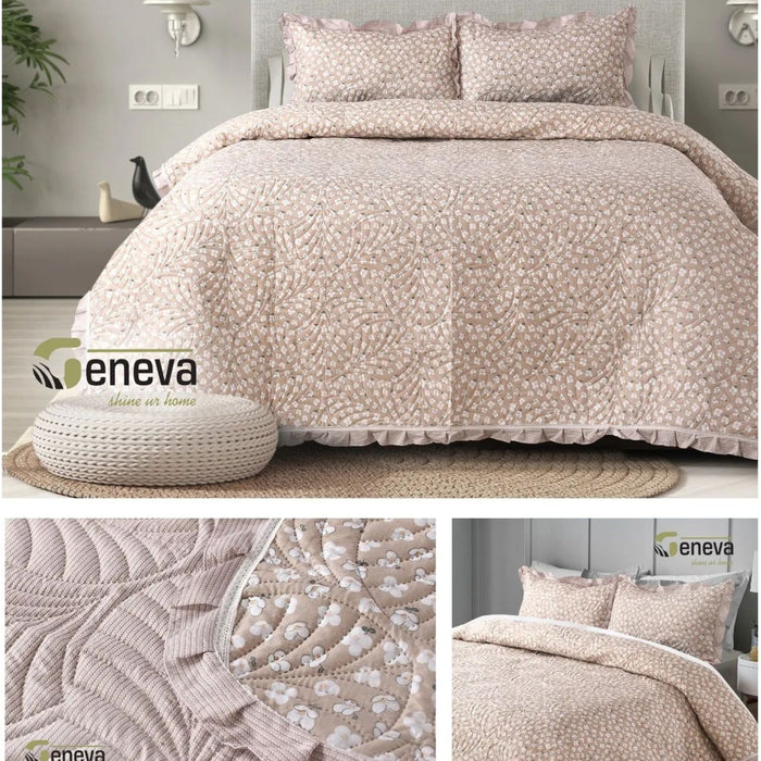 Geneva Quilted Bedcover with Frill