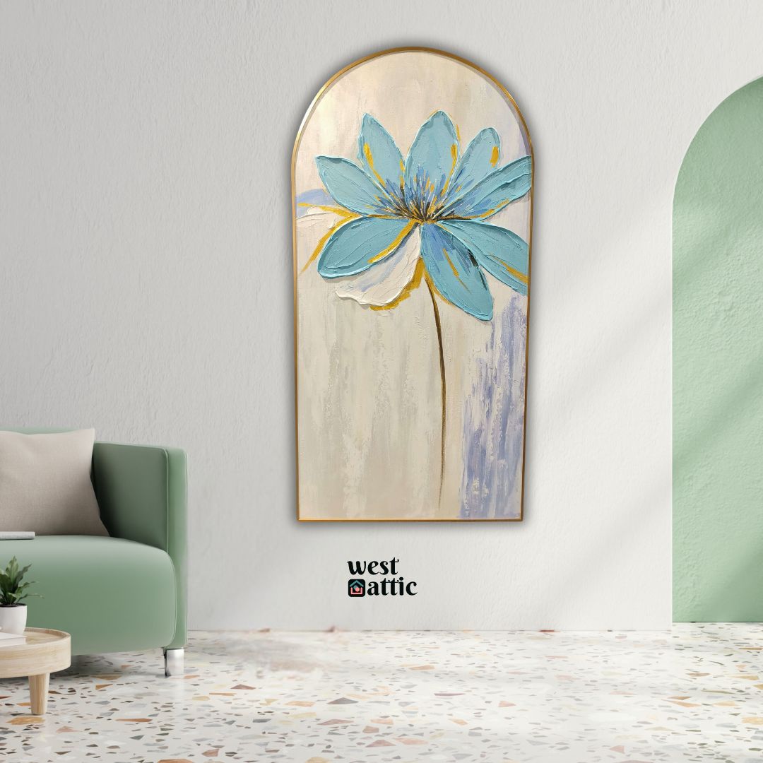 Golden Bloom Floral Painting