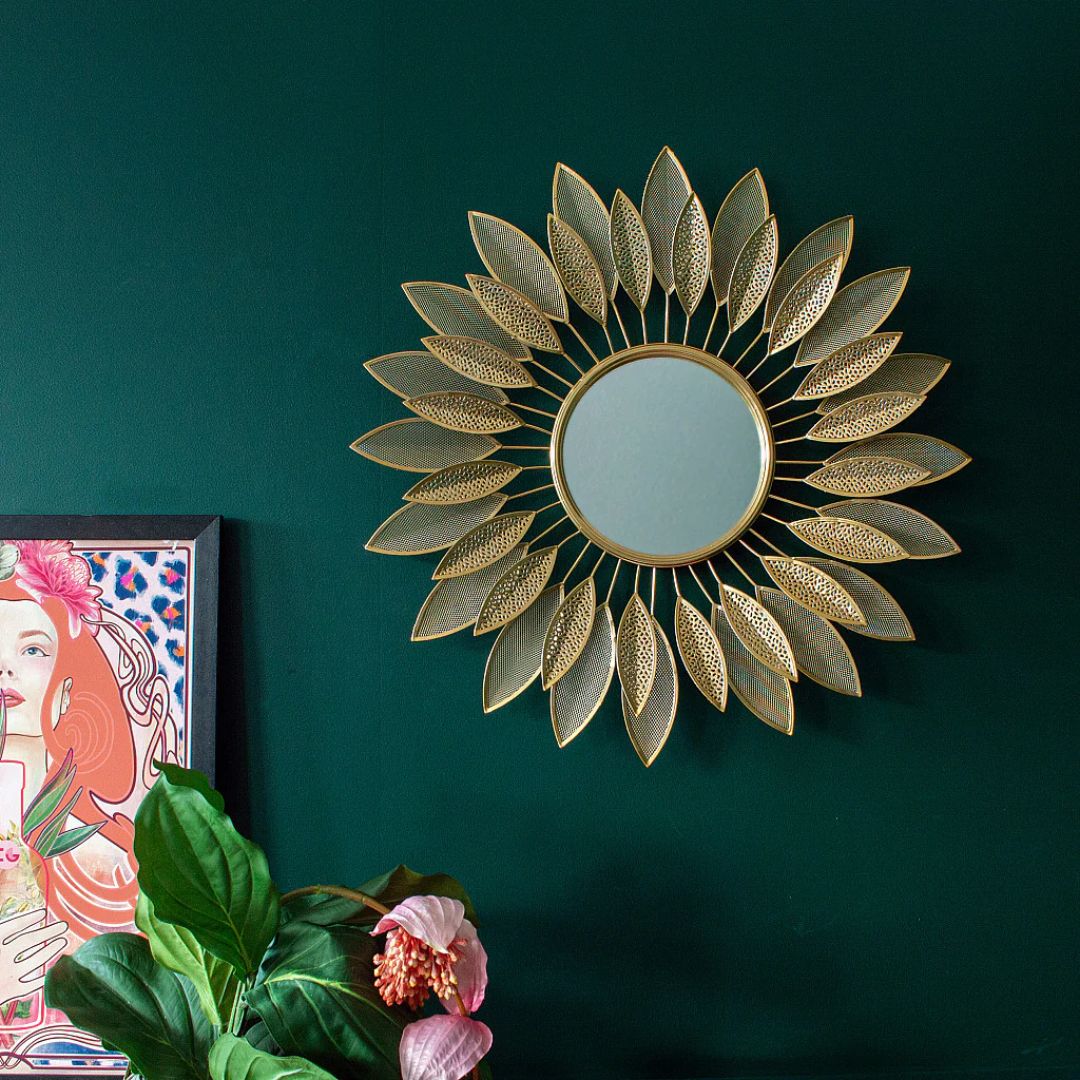 Golden Burst Wall Mirror