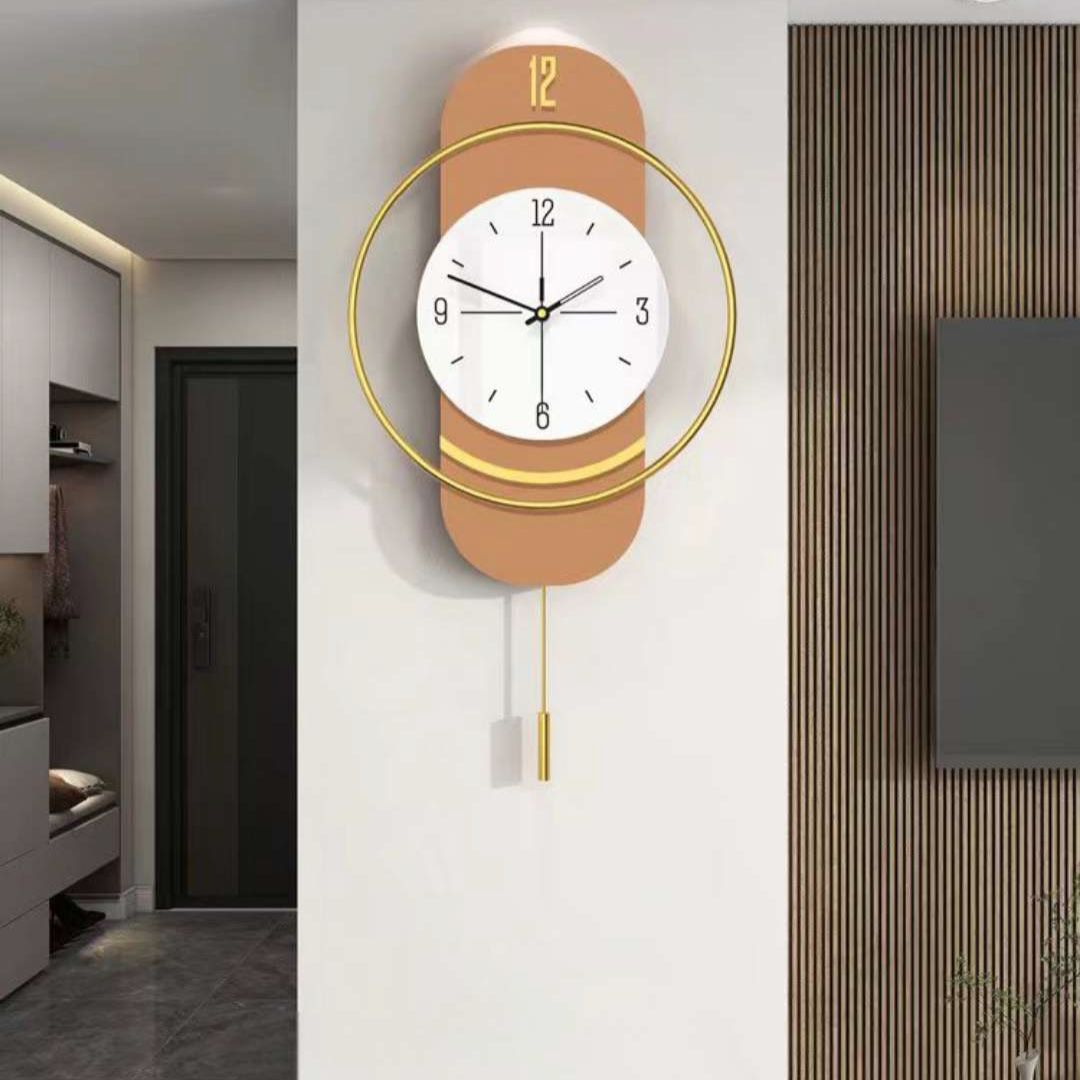 Golden Orbit Wall Clock