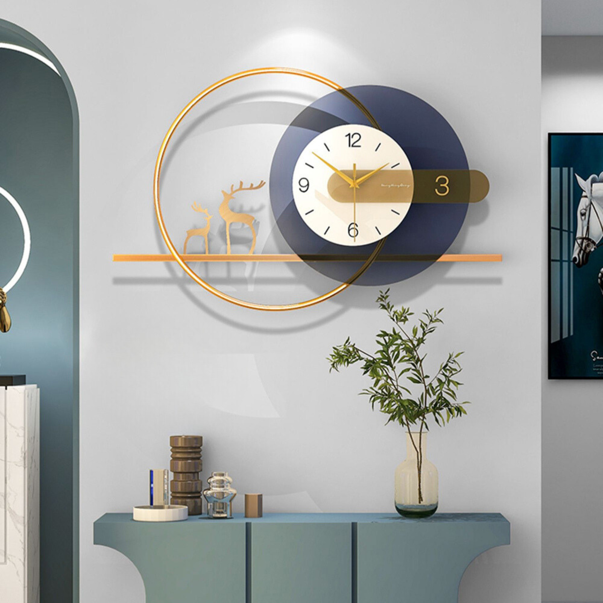 Golden Zenith Wall Clock