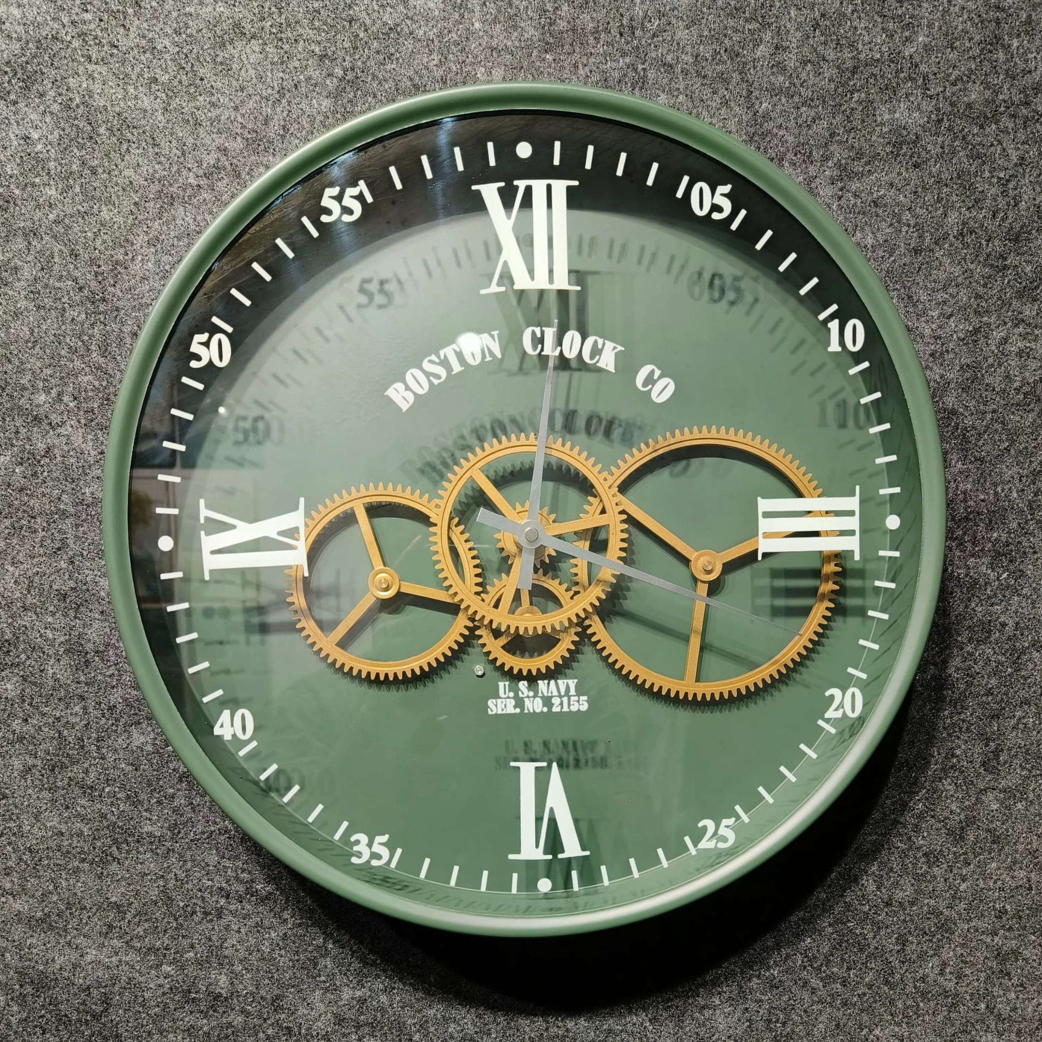 Green Boston Gear Wall Clock