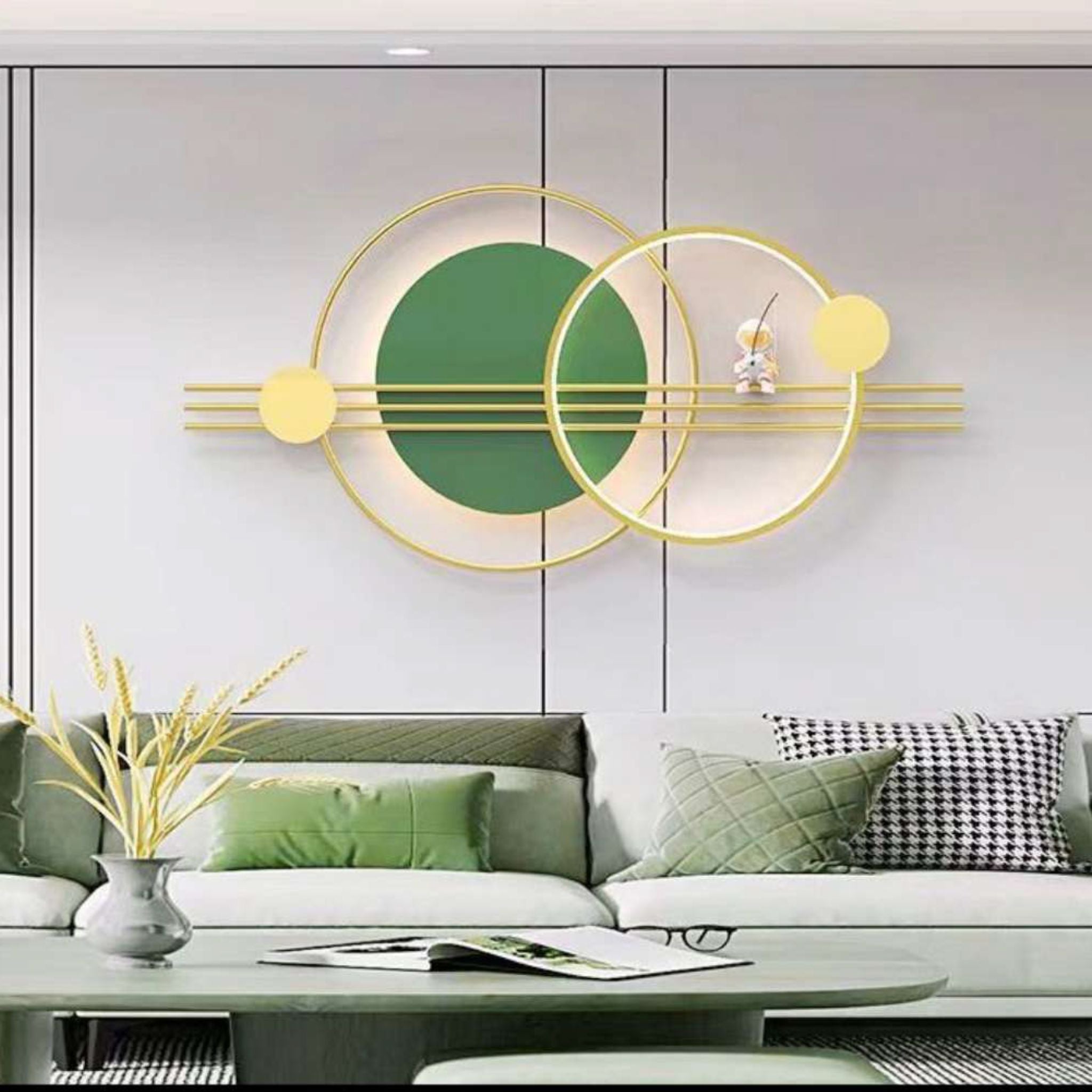 Green Eclipse LED Wall Art