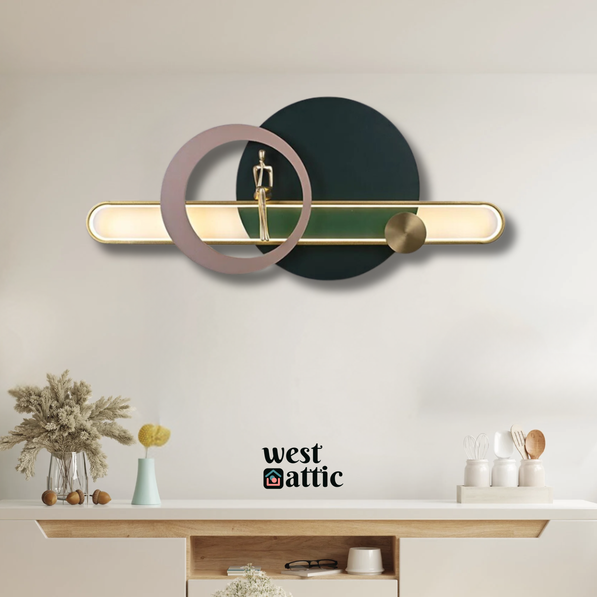 Layered Circle LED Wall Art