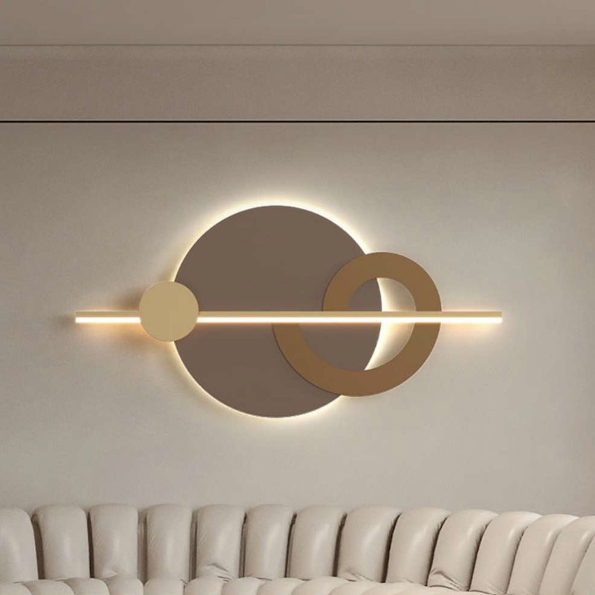 Layered Circles LED Wall Art