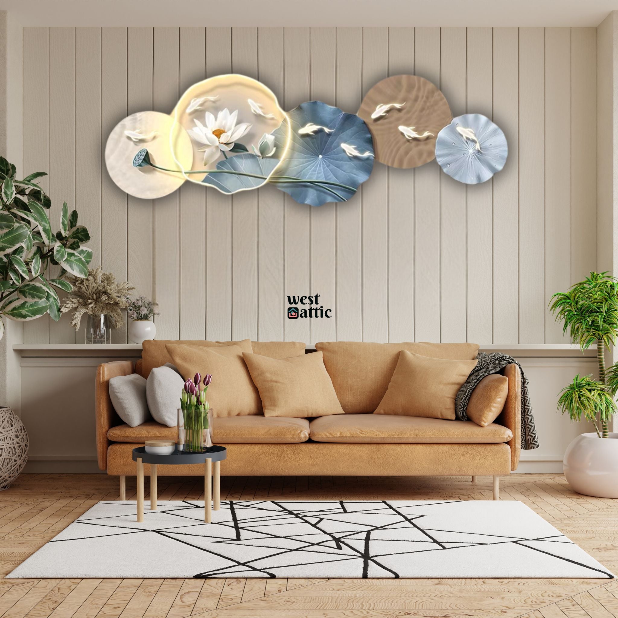 Lotus Pond 3D Wall Art with LED