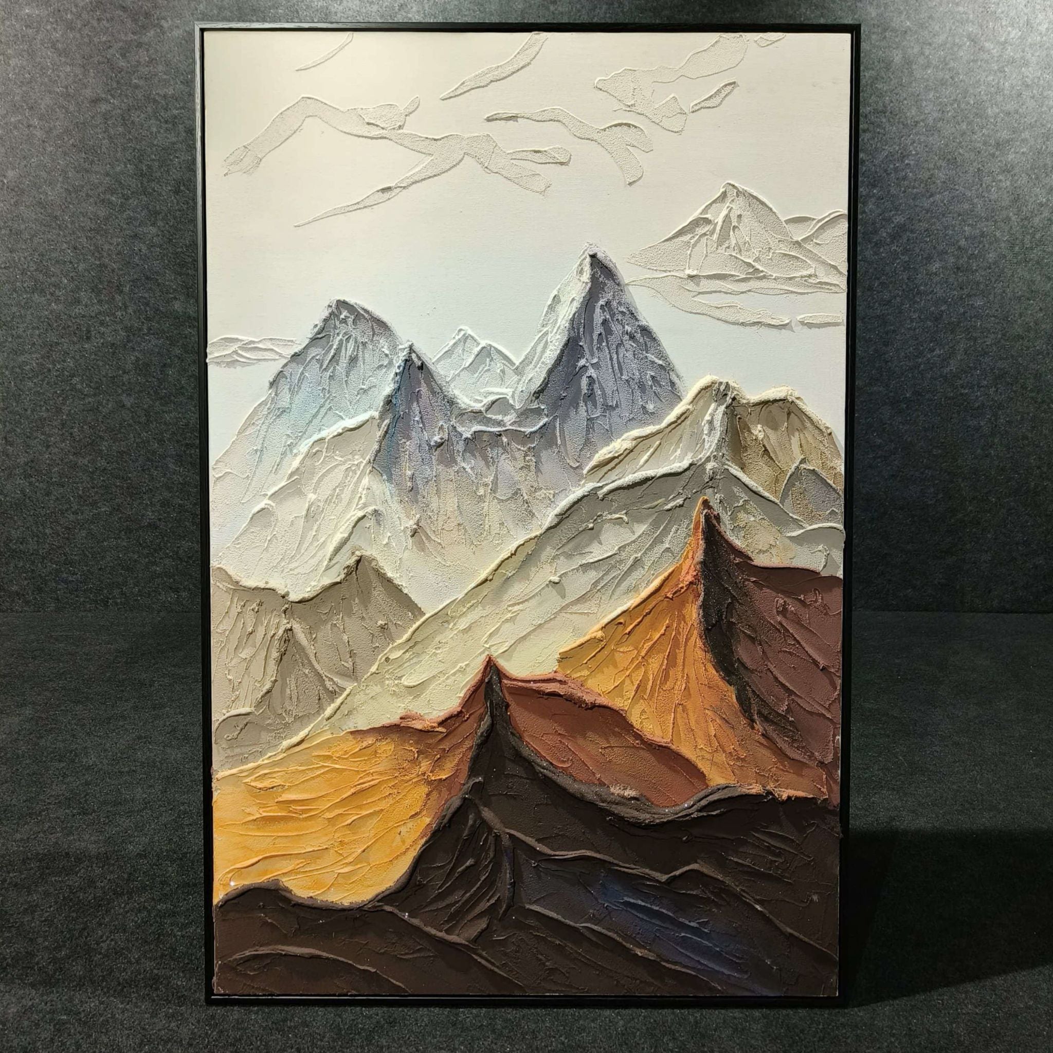 Majestic Mountains Textured Painting