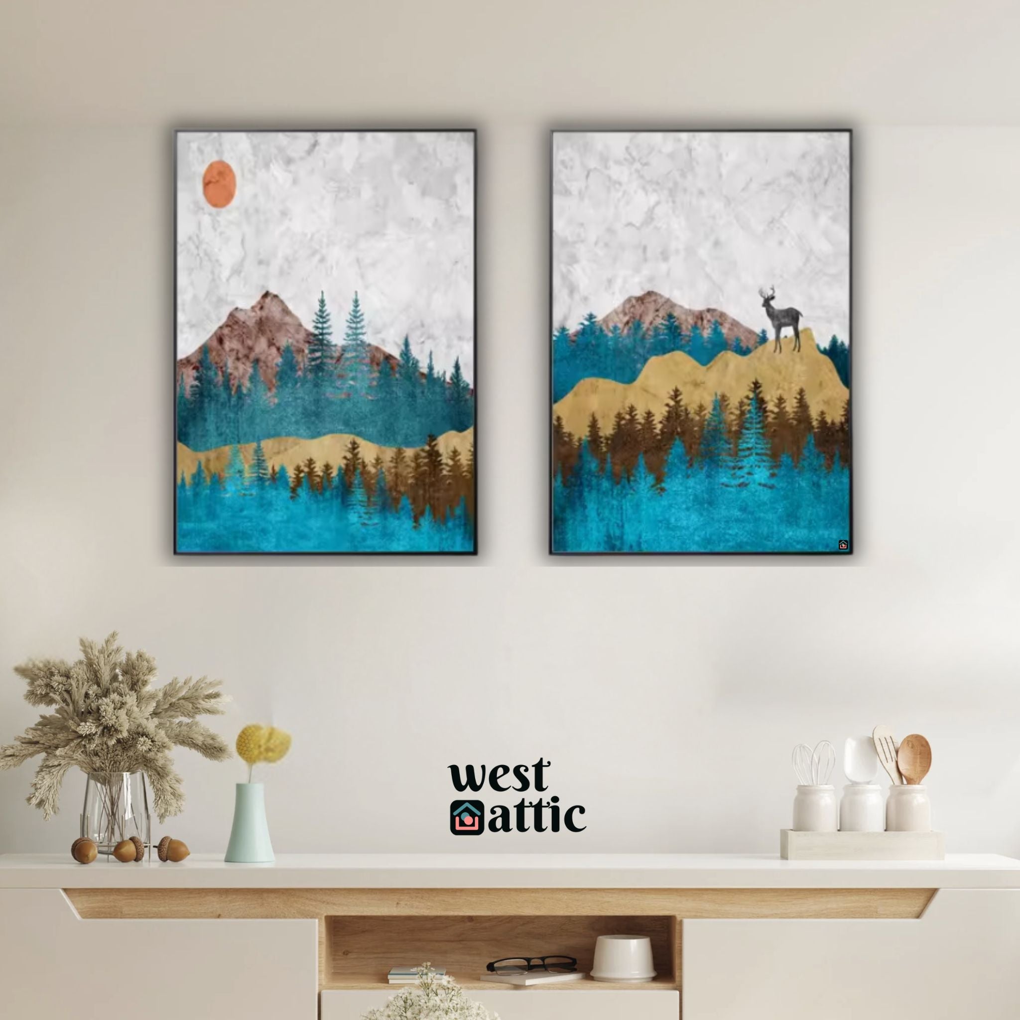 Majestic Peaks - Crystal Wall Frame Set