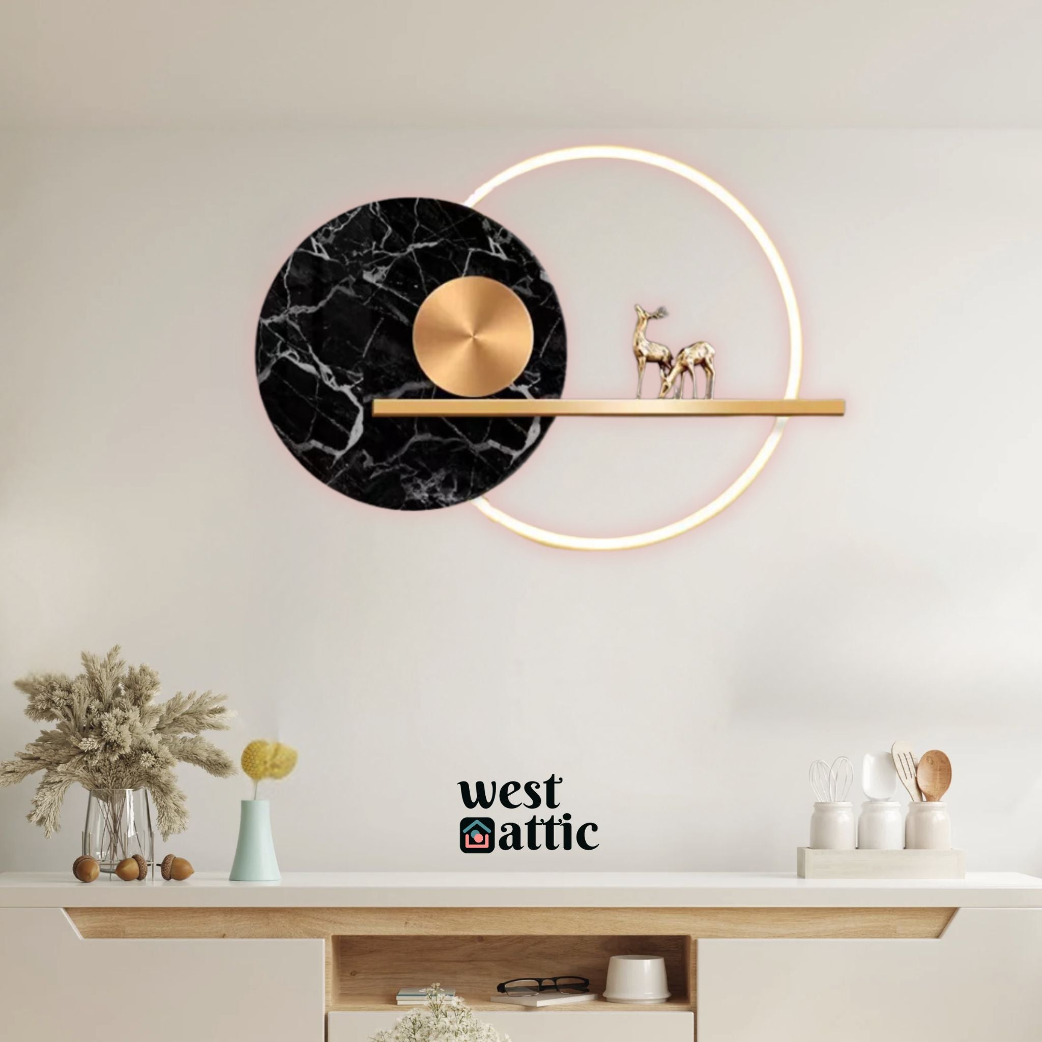 Midnight Marble Metal Wall Art