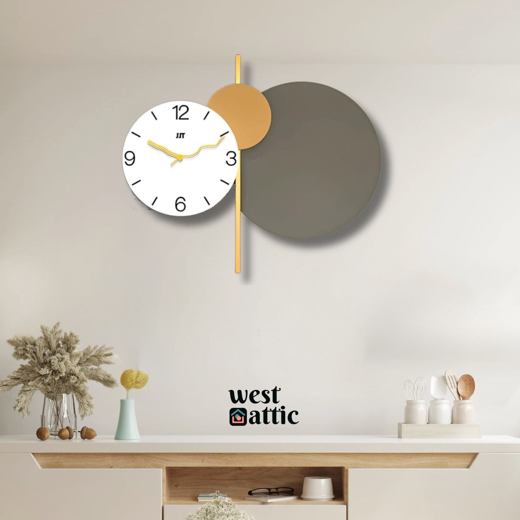 Minimalist Duo Tone Wall Clock