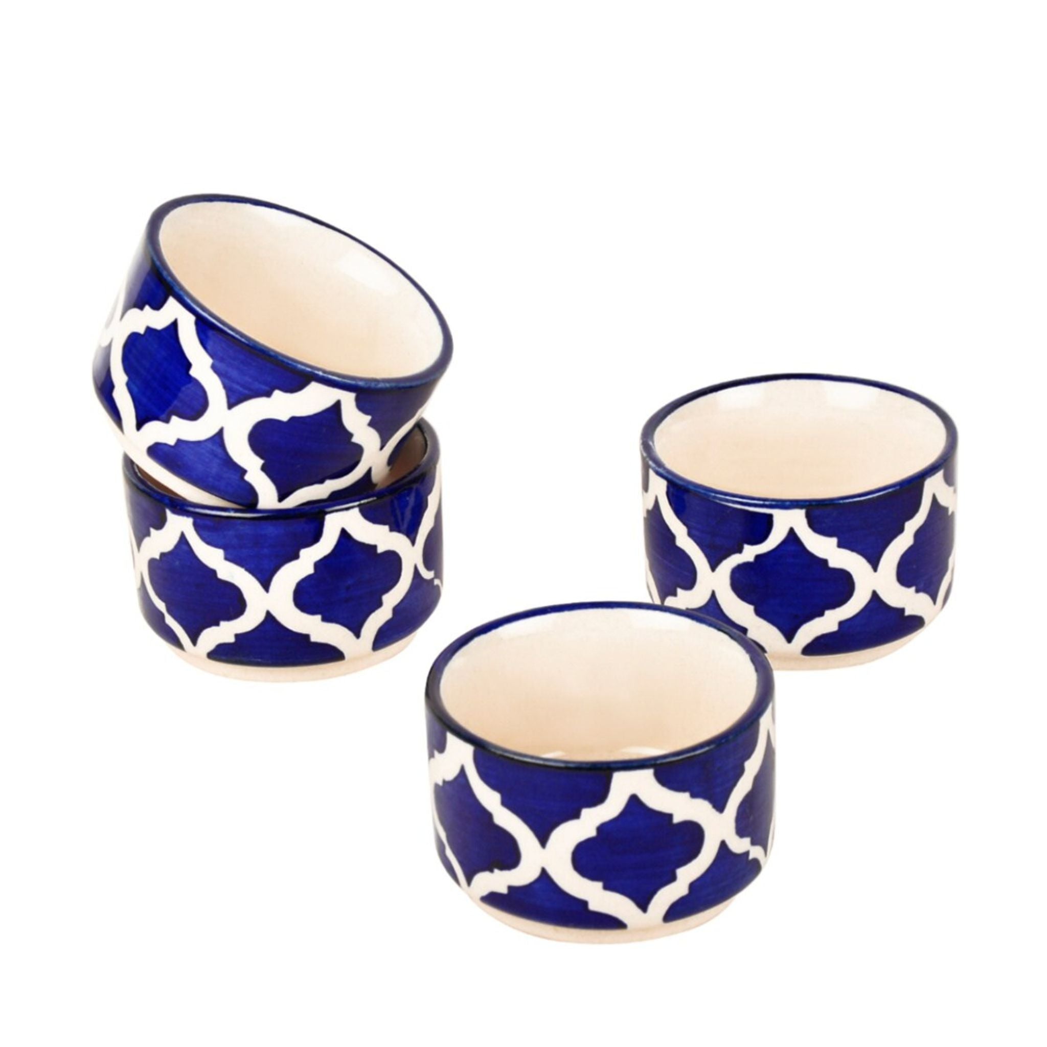 Moroccan Blue Dip Bowl - Set of 4