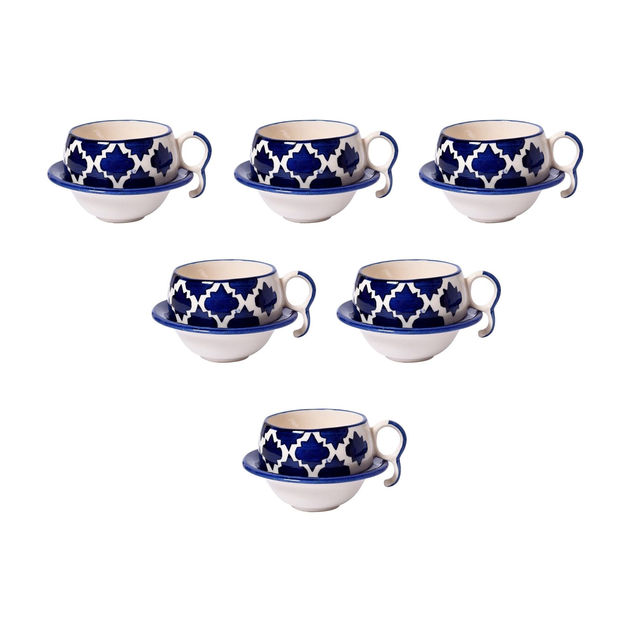 Moroccan Blue Tea Set - Set of 6