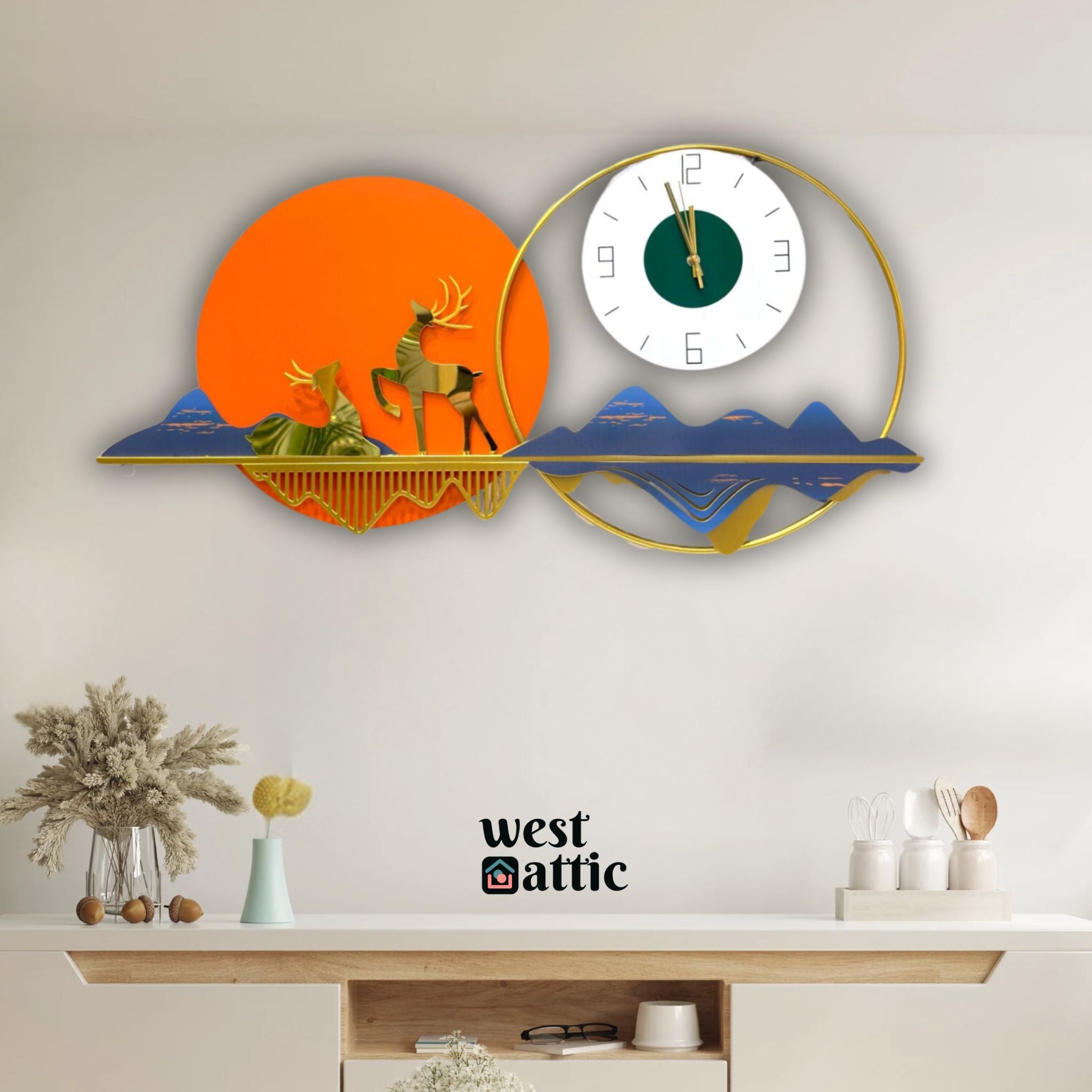 Mountain Majesty Deer Wall Clock