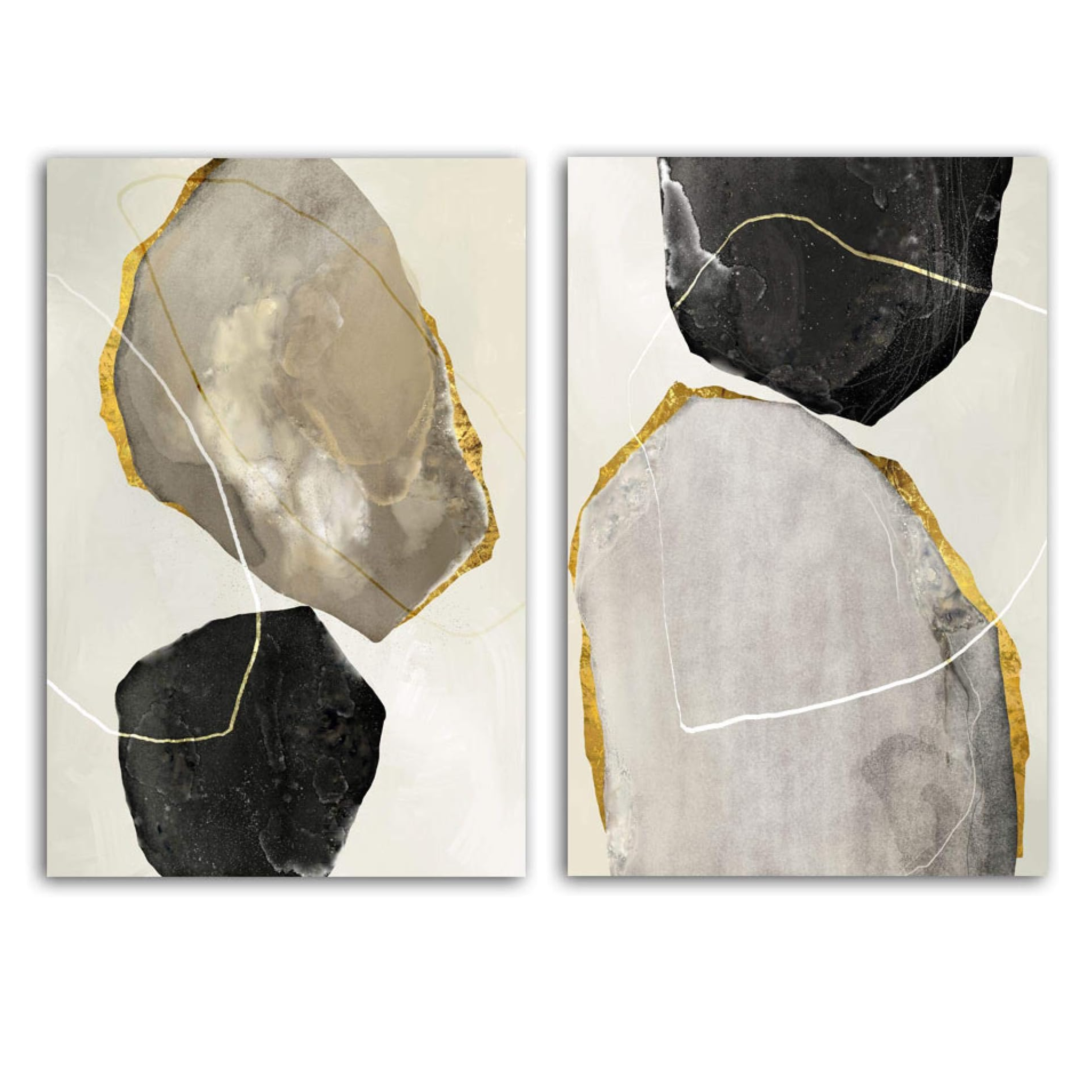 Mystic Fusion Crystal Wall Painting Set of 2