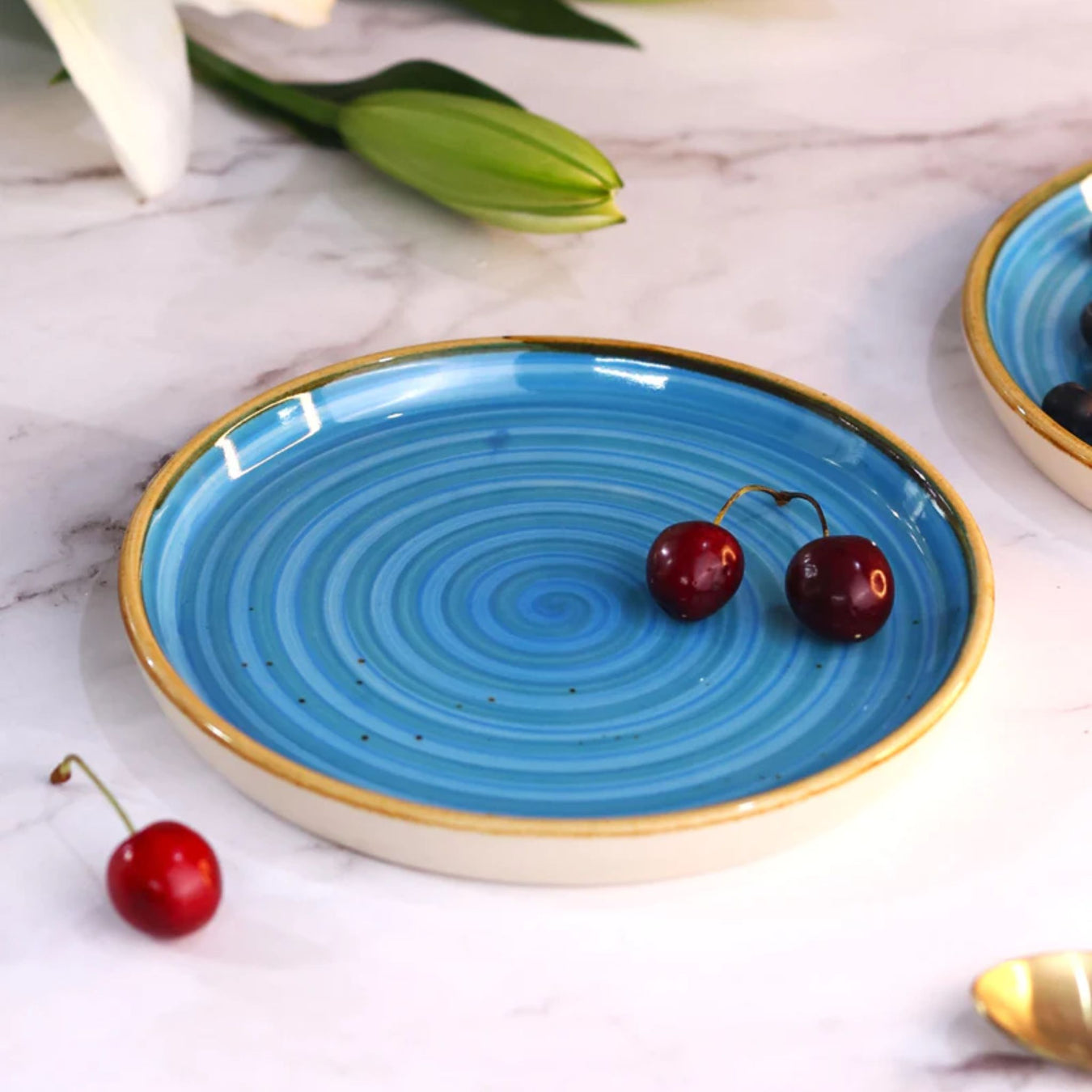 Ceramic snack plates - West Attic