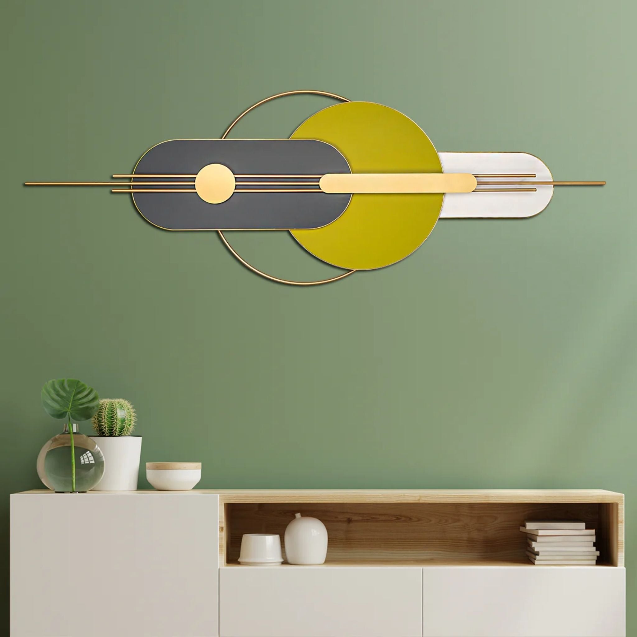 Olive Linear Wall Art