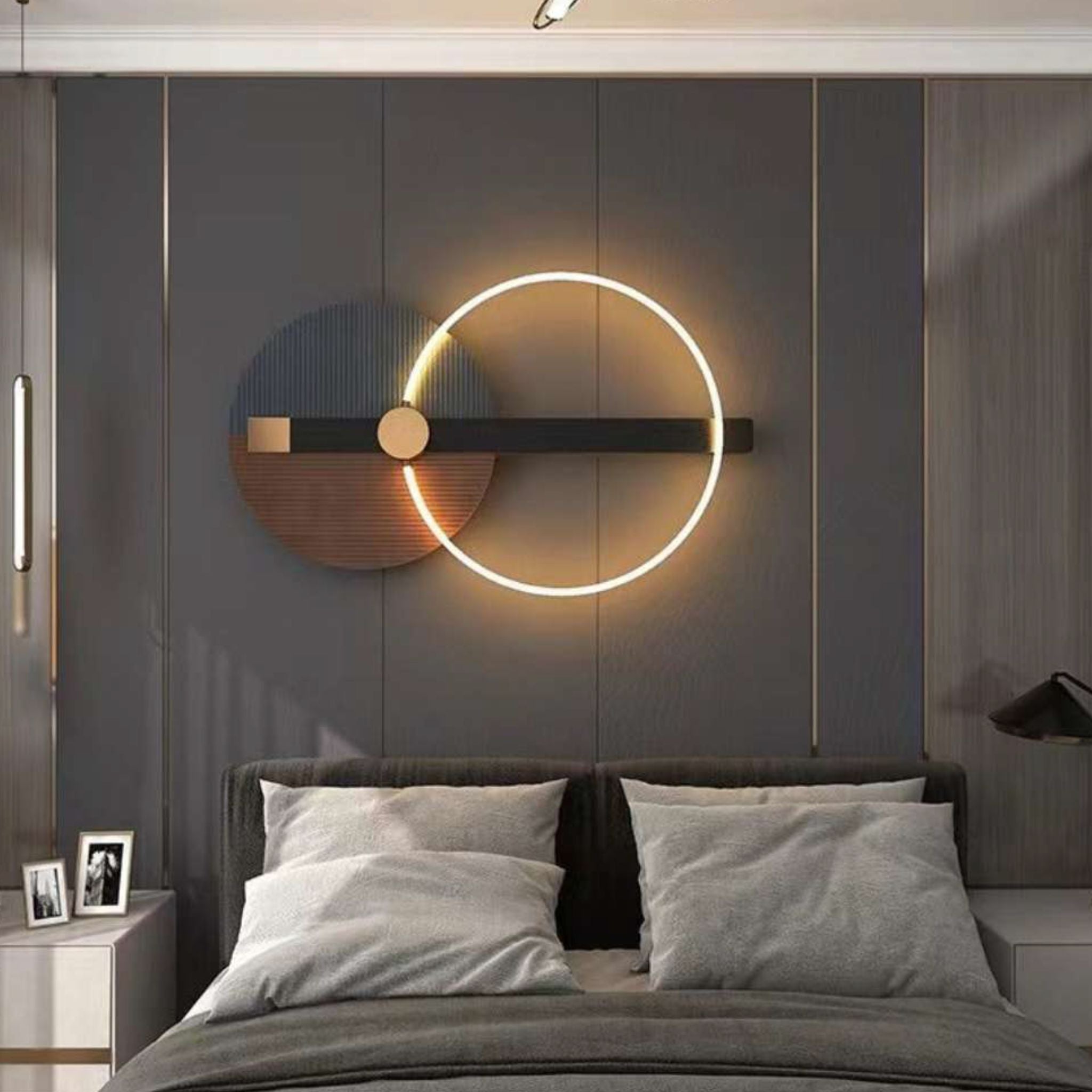 Orbiting Circles LED Wall Art