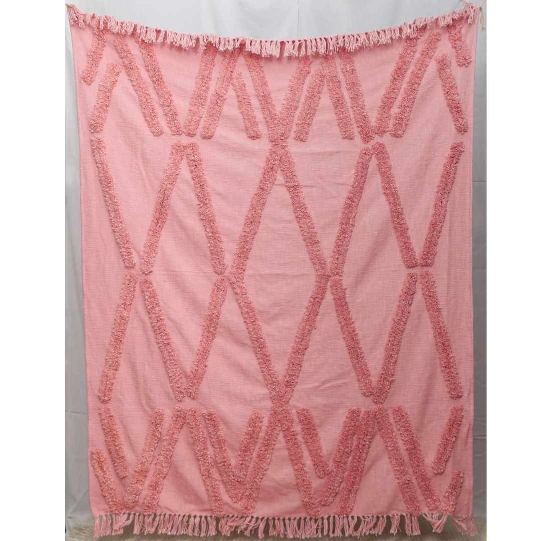 Pink Boho Style Throw