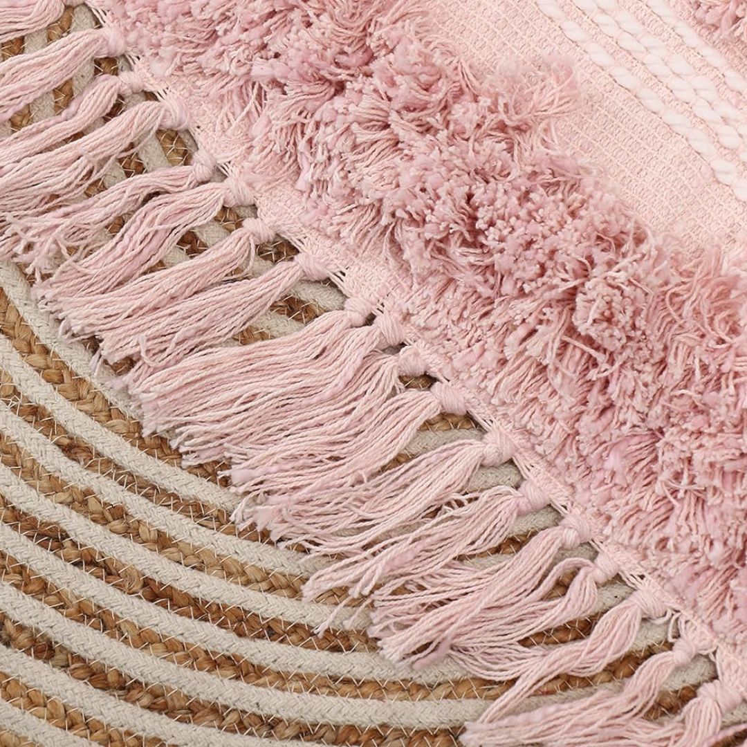 Pink Fringe Style Throw