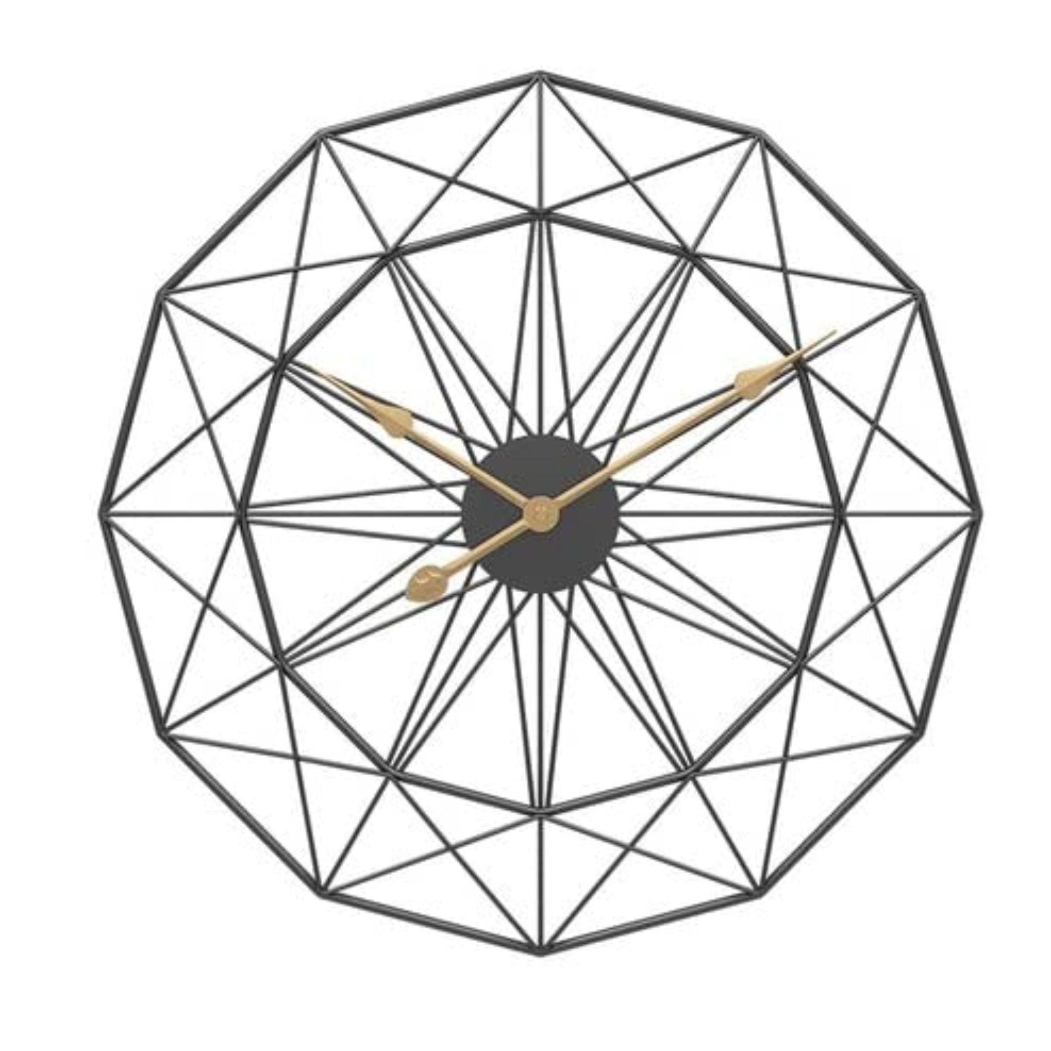 Polygon Geometric Metal Wall Clock