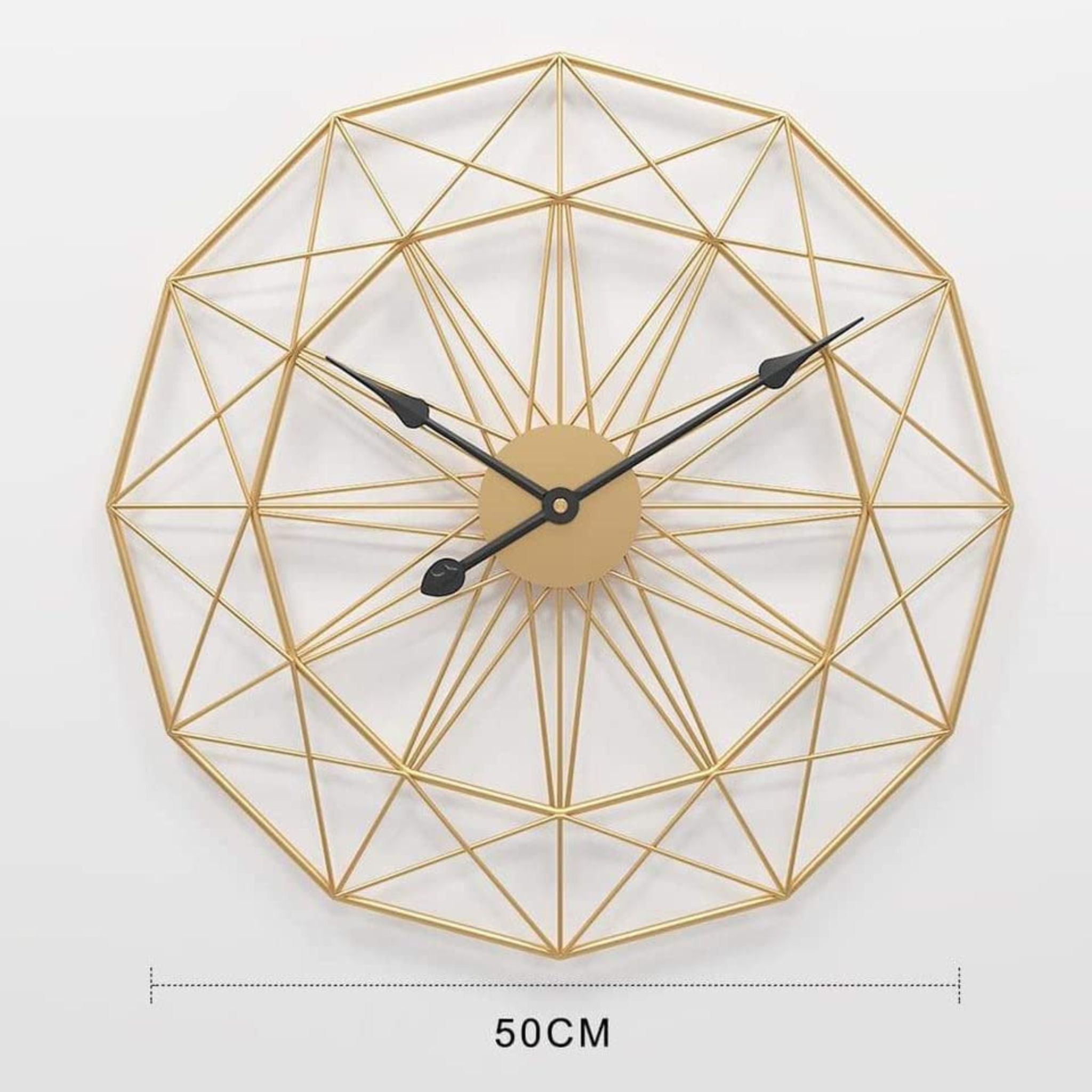 Polygon Geometric Metal Wall Clock