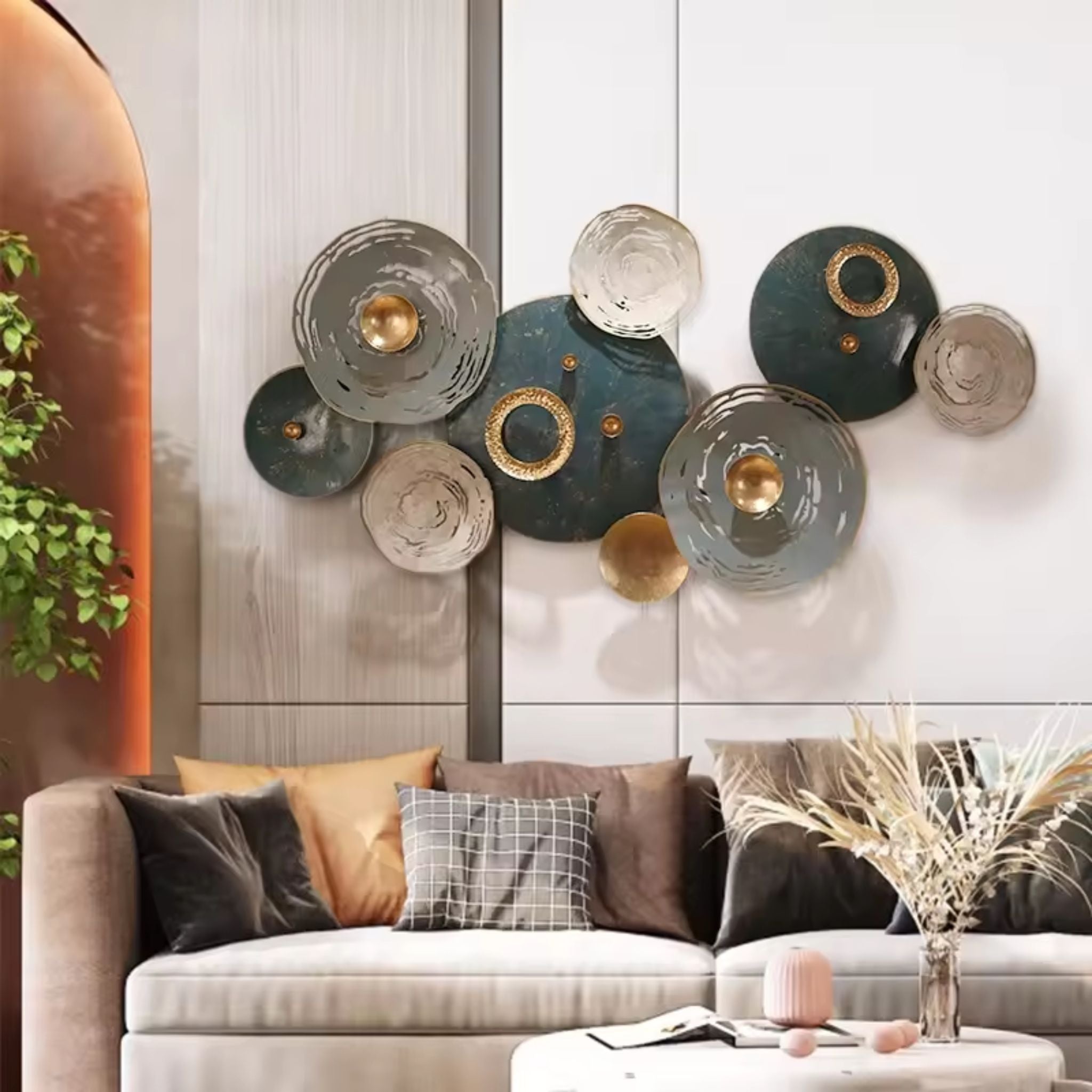 Celestial Circles Metal Wall Art