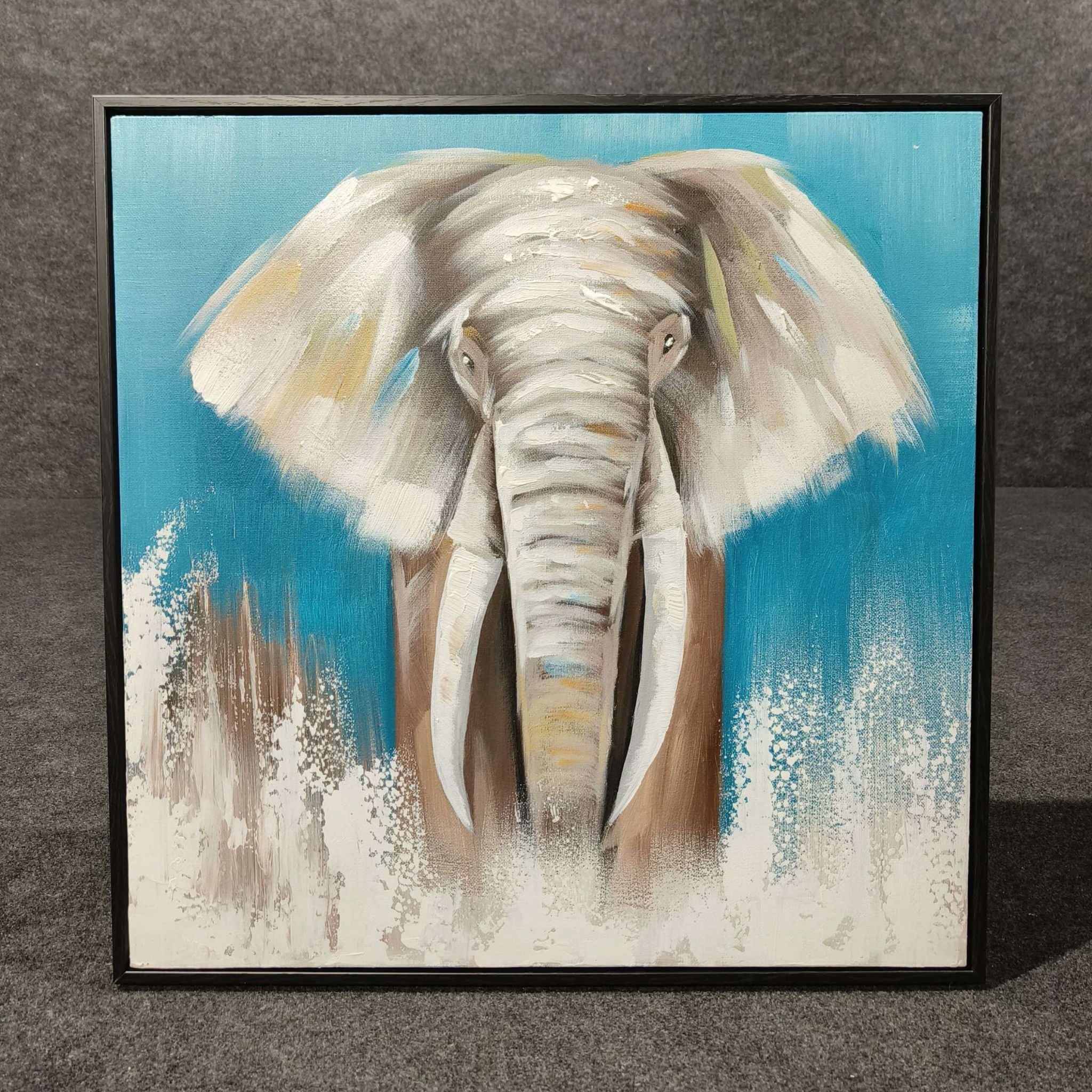 Regal Elephant Portrait Painting