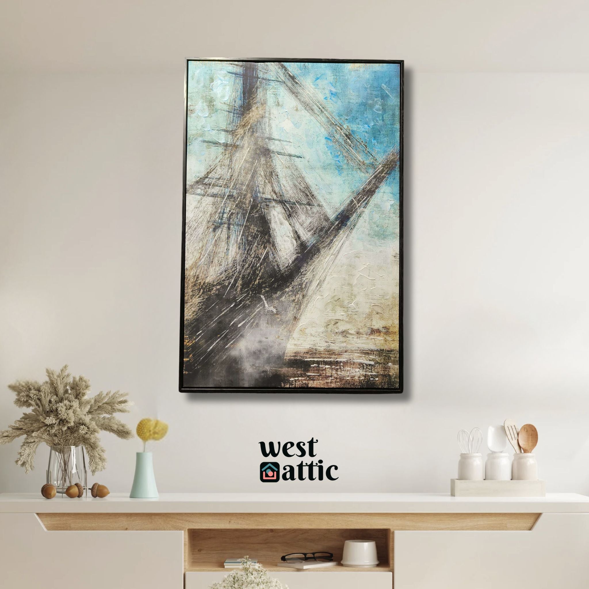 Sailing Serenity Wall Painting