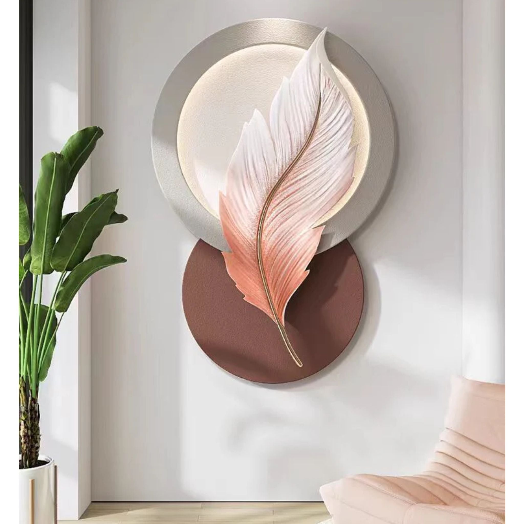 Seraphic Plume 3D Wall Art