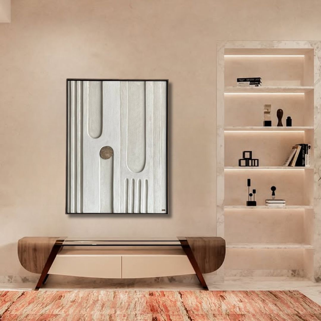 Serene Curves Textured Wall Art