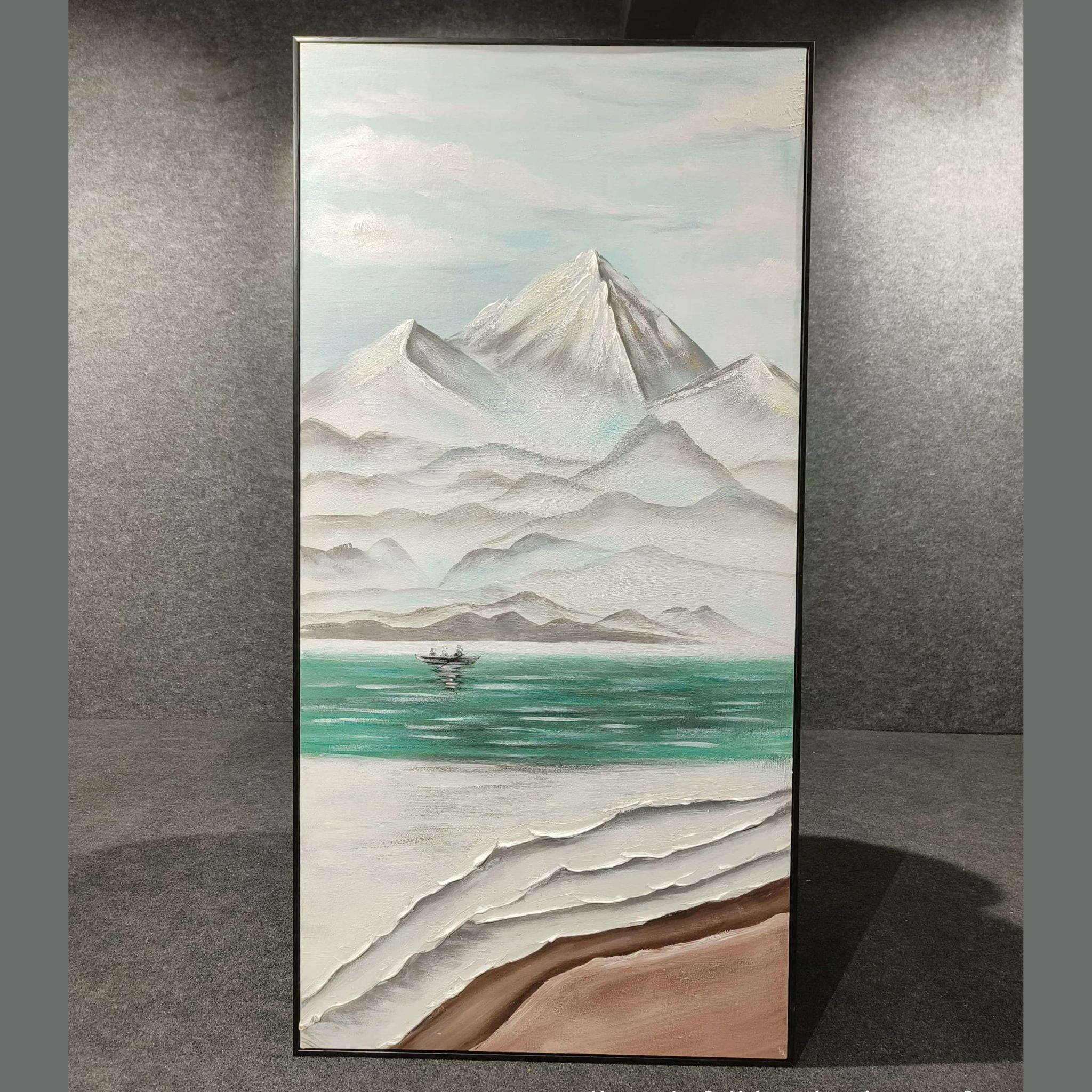 Serene Mountain Landscape Painting