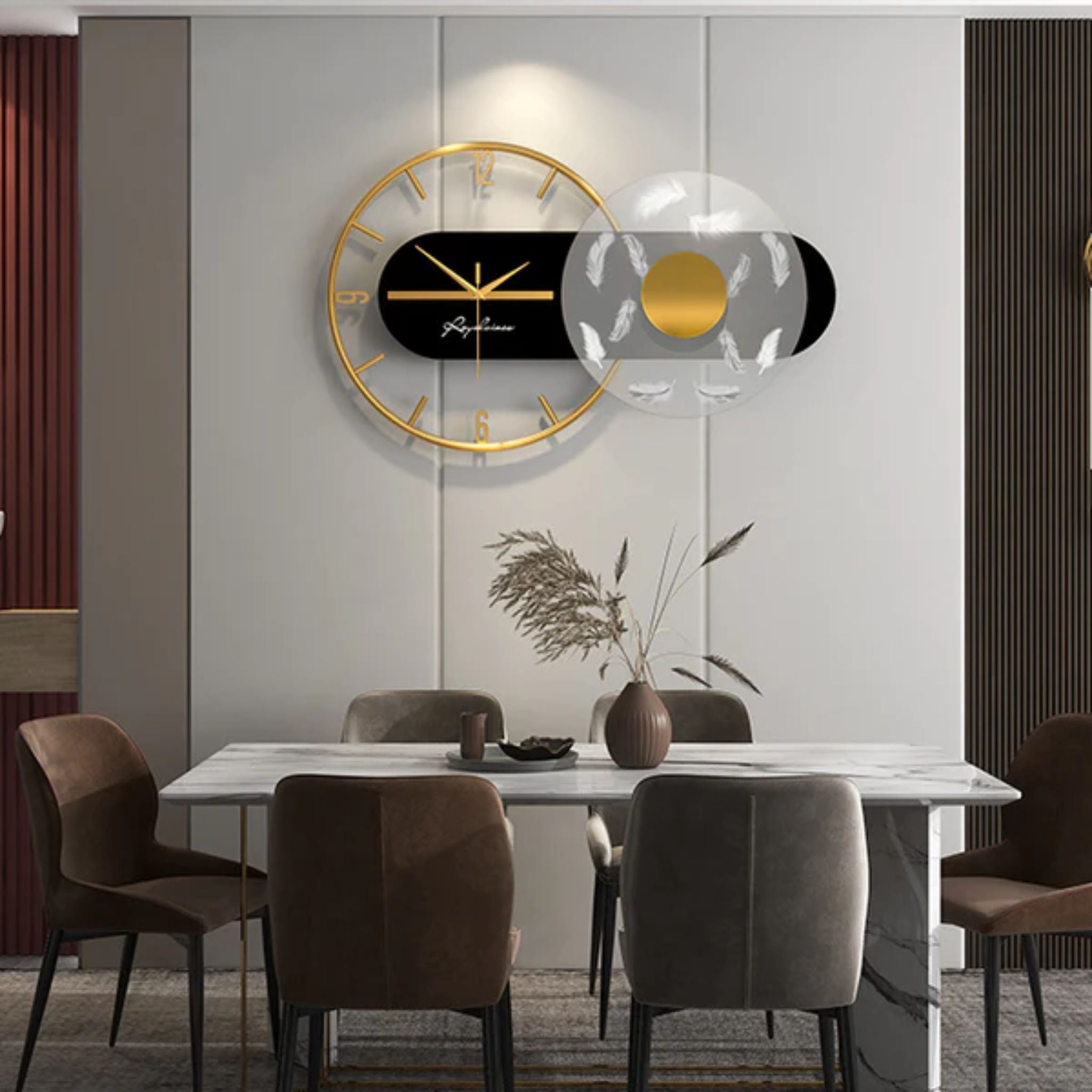 Sleek and Stylish Feather Touch Wall Clock