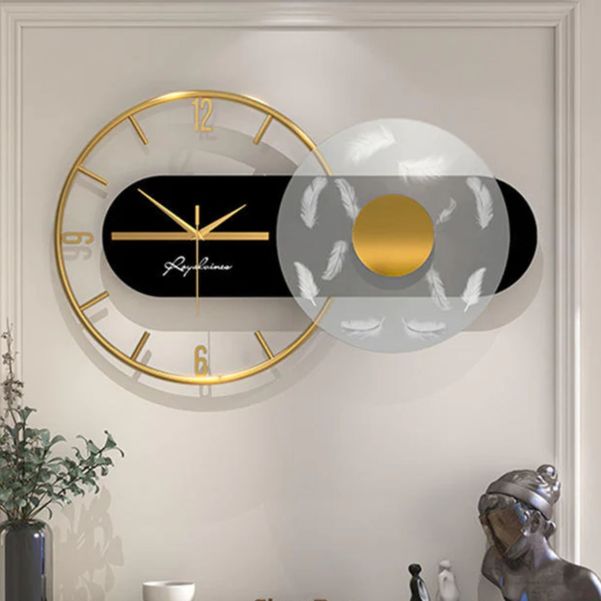 Sleek and Stylish Feather Touch Wall Clock