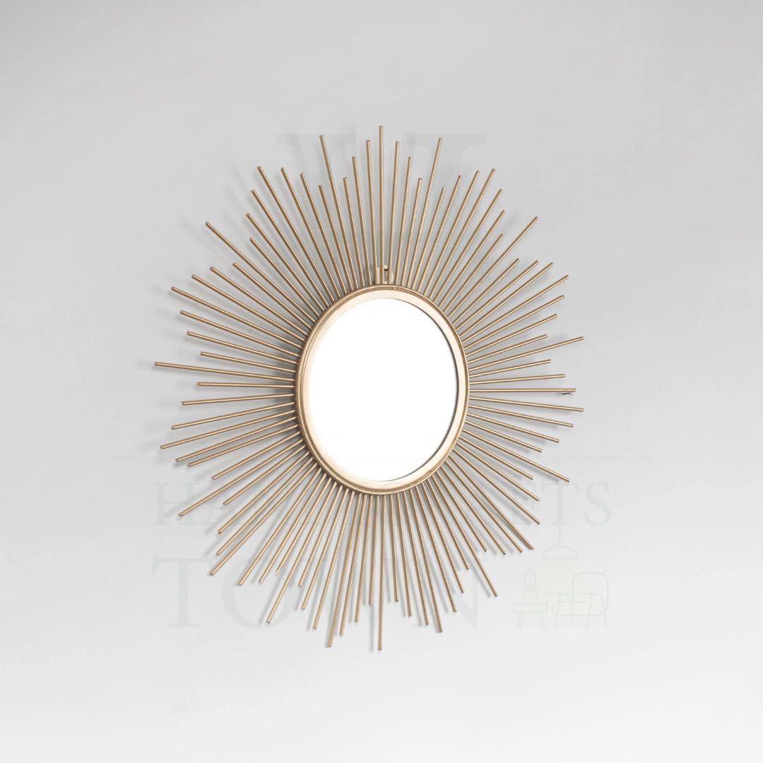 Sparkling Sun Metal Wall Mirror