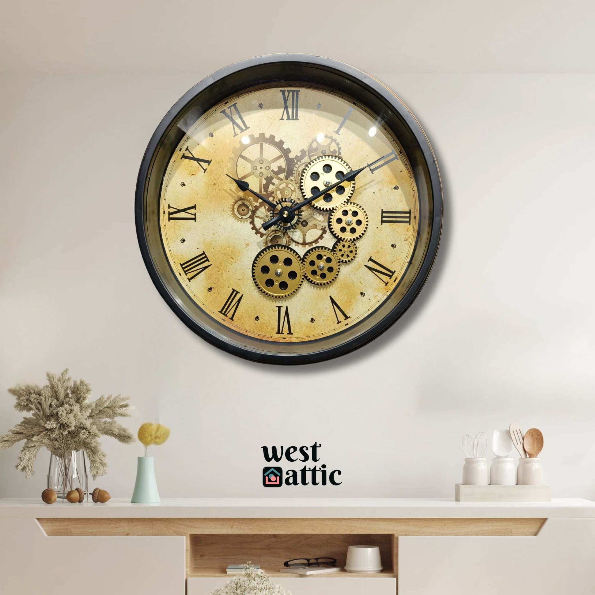 Steampunk Gear Wall Clock