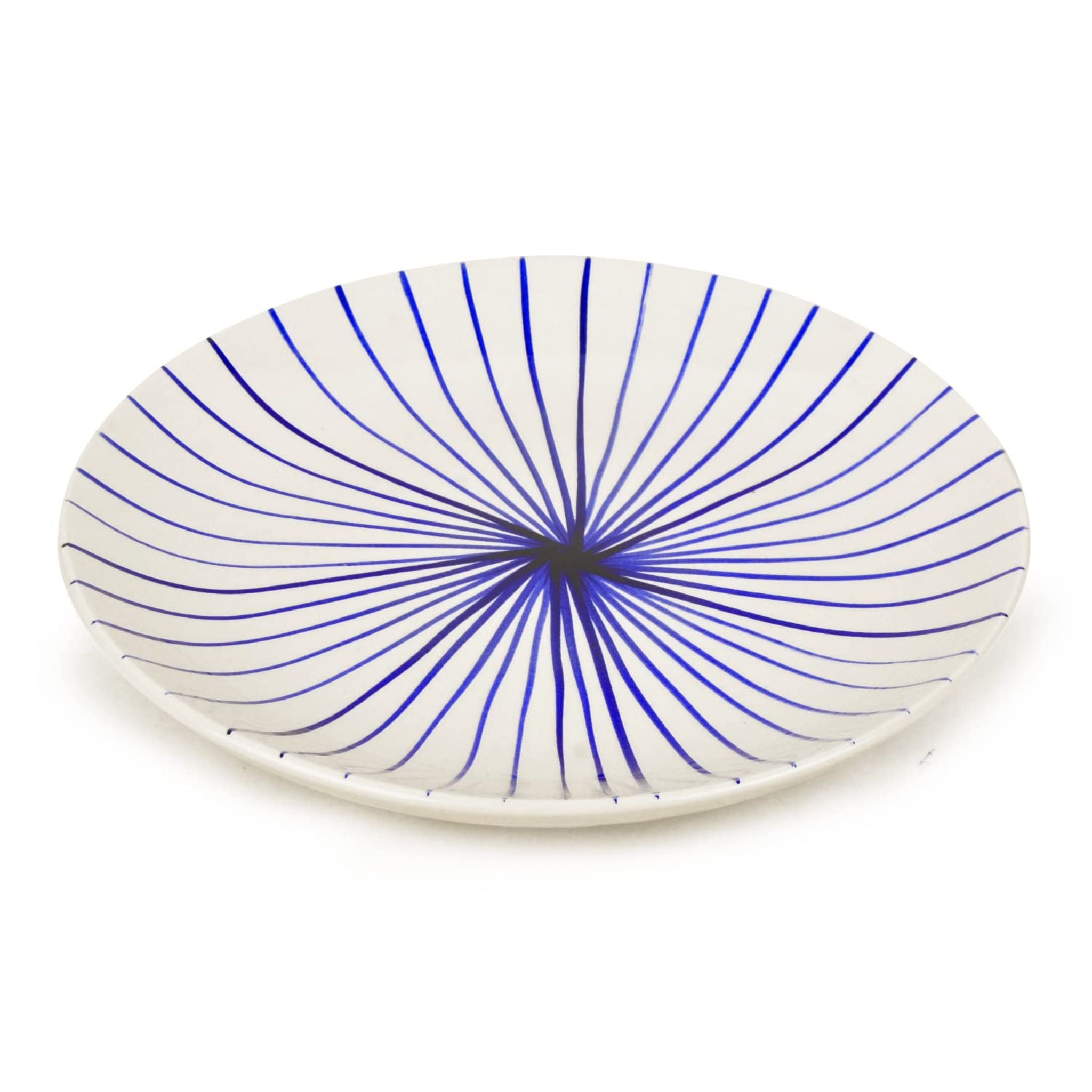 Striped Elegance Ceramic Plates