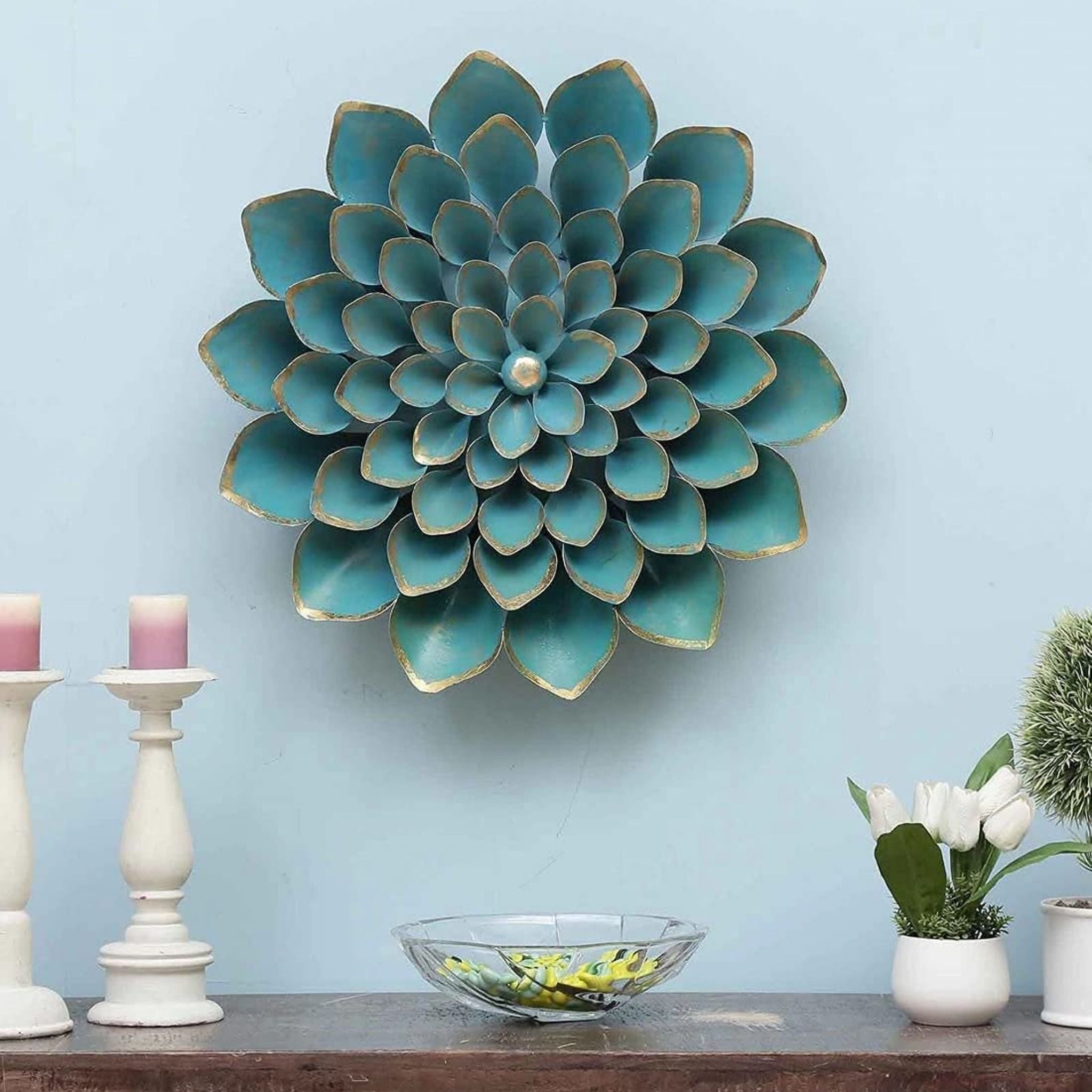 Blooming Sunflower Metal Wall Art