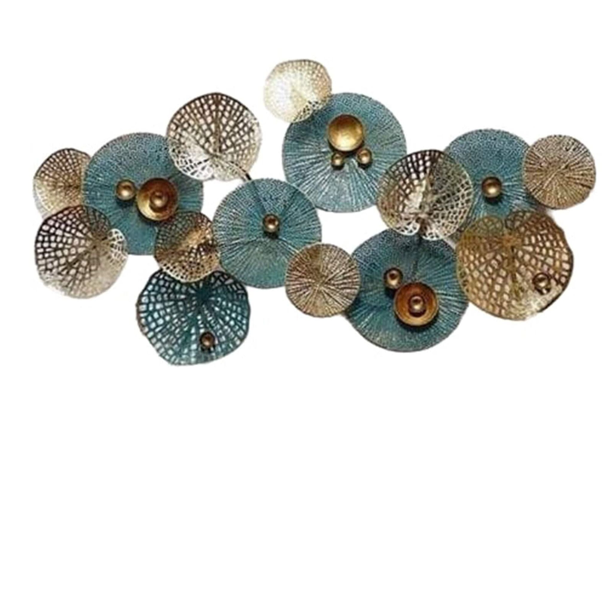 Teal Harmony: Abstract Metal Wall Art for Serene Spaces