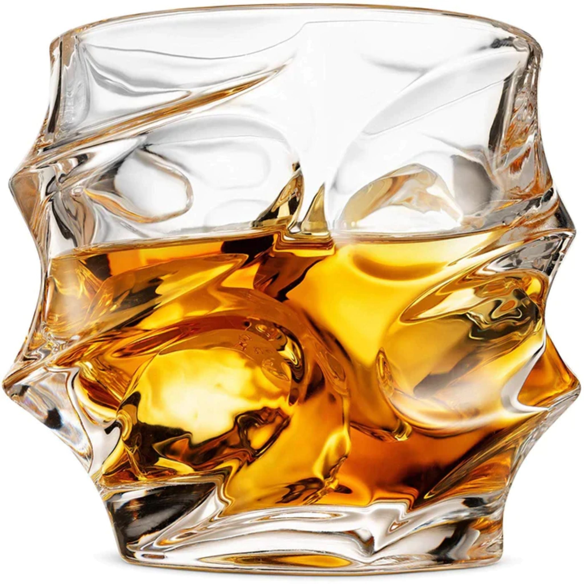 Swirl Style Round Whiskey Glass - Set of 6