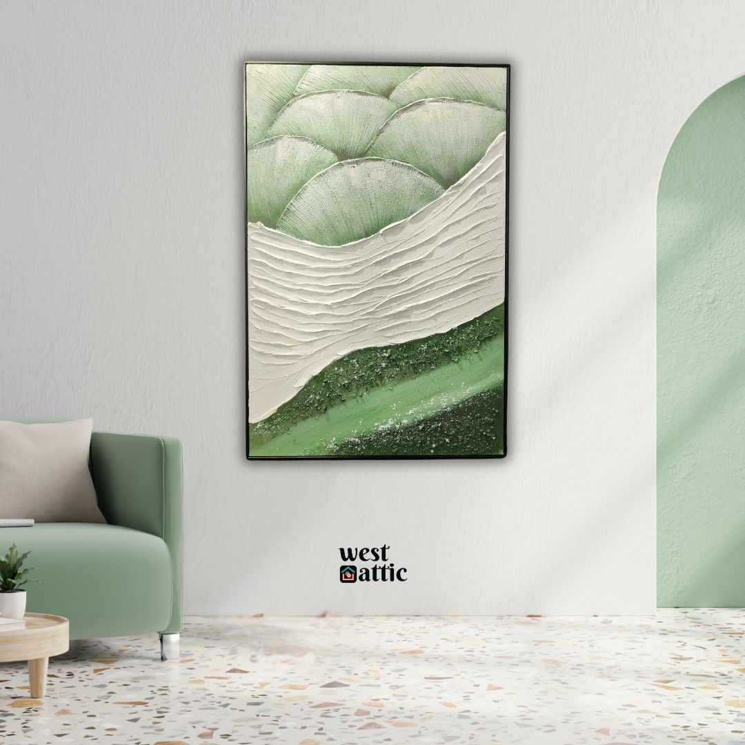 Verdant Layers Textured Wall Painting