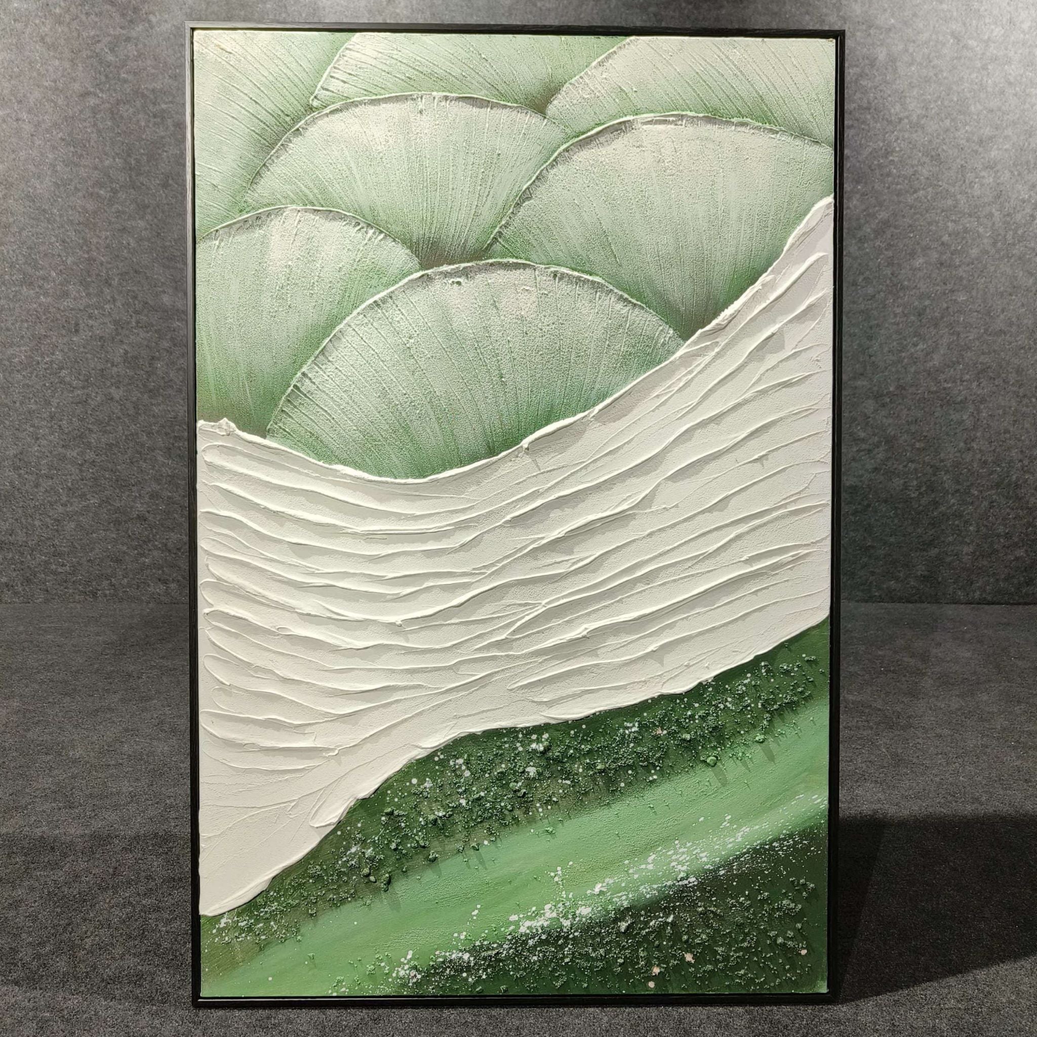 Verdant Layers Textured Wall Painting