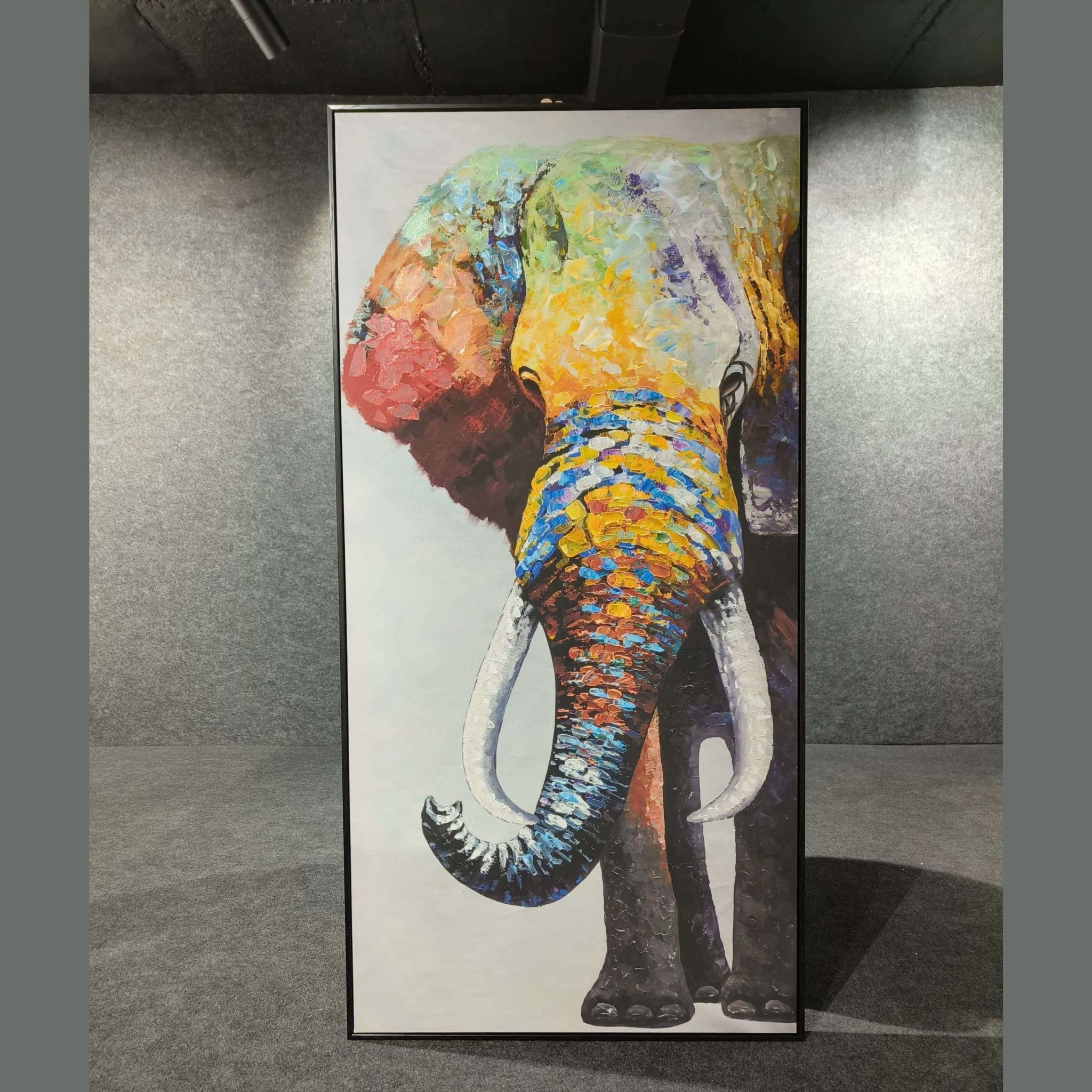 Vibrant Elephant Abstract Painting