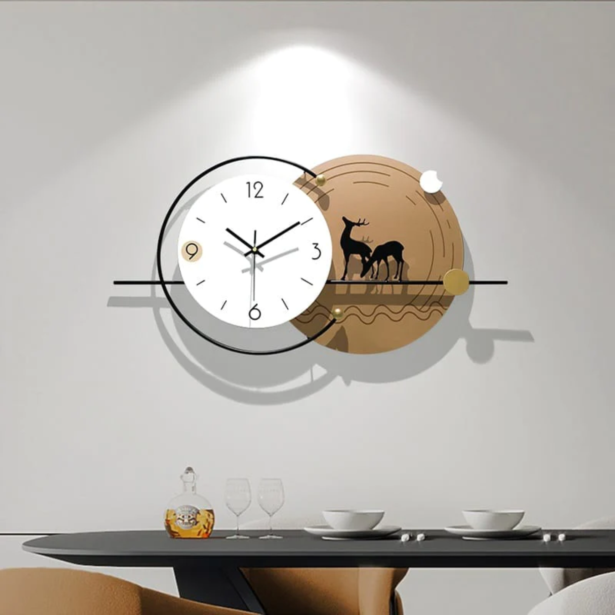 Warm Sands Metal Wall Clock