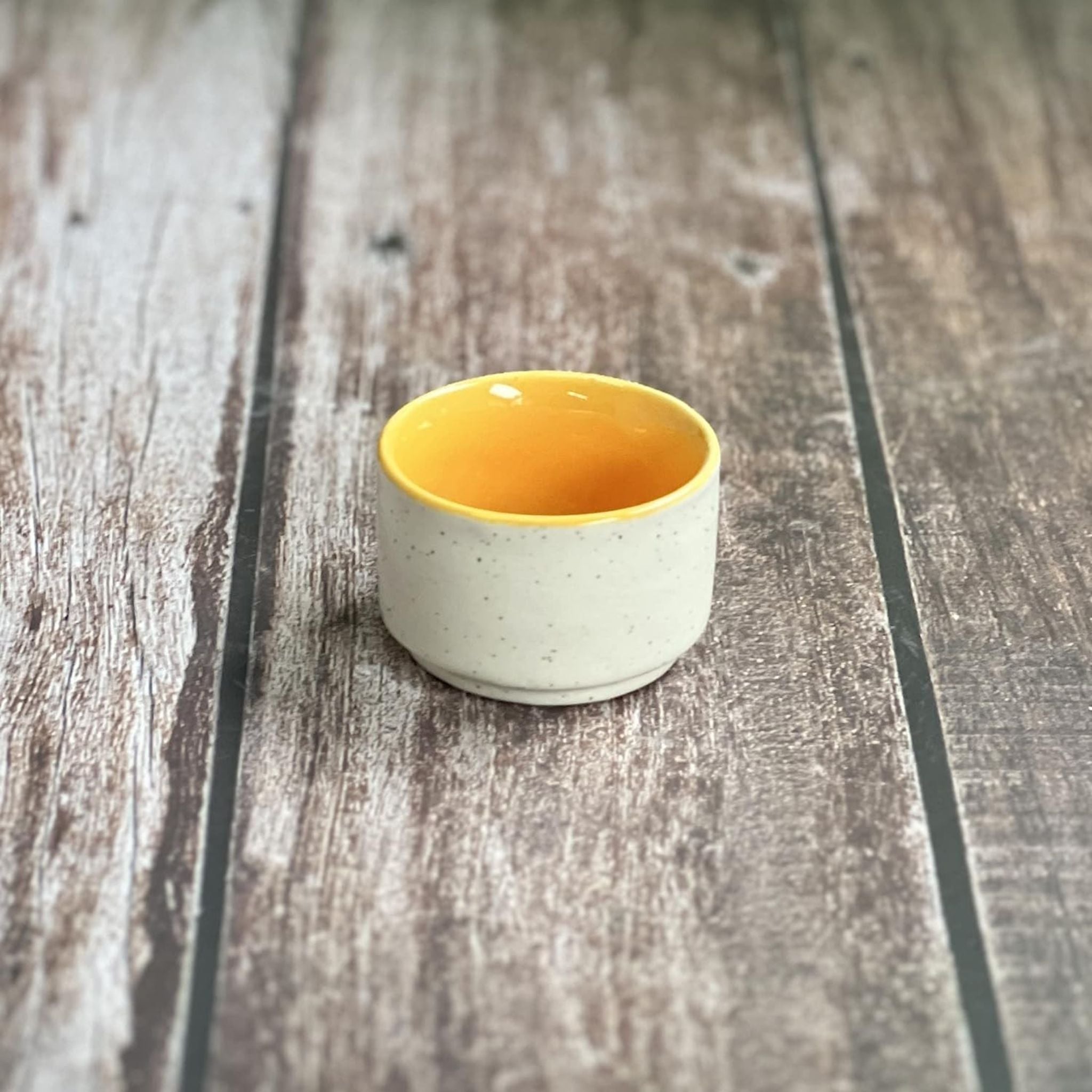 Yellow Round Dip Bowl - Set of 4