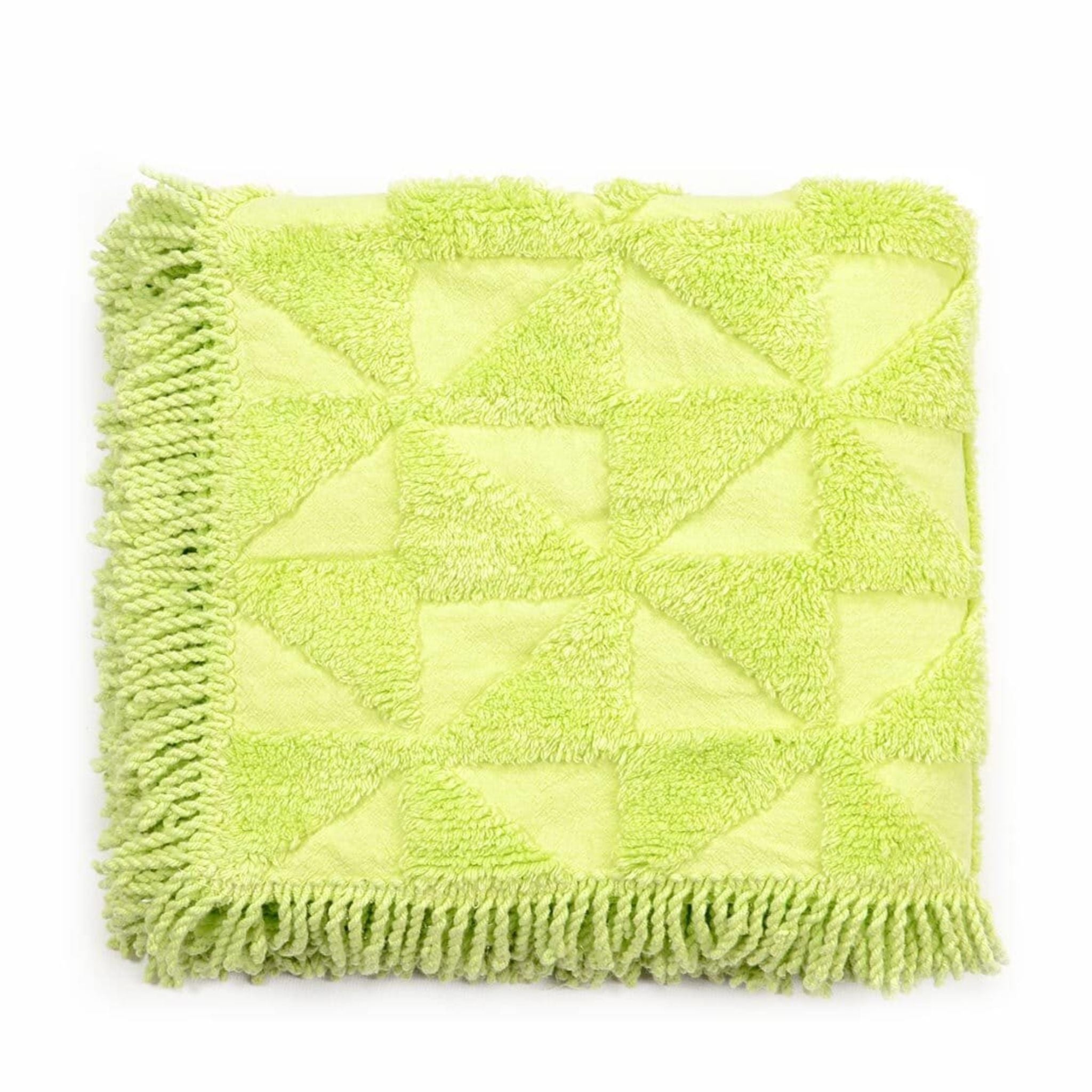 Firki Tufted Pattern Throw with Fringe