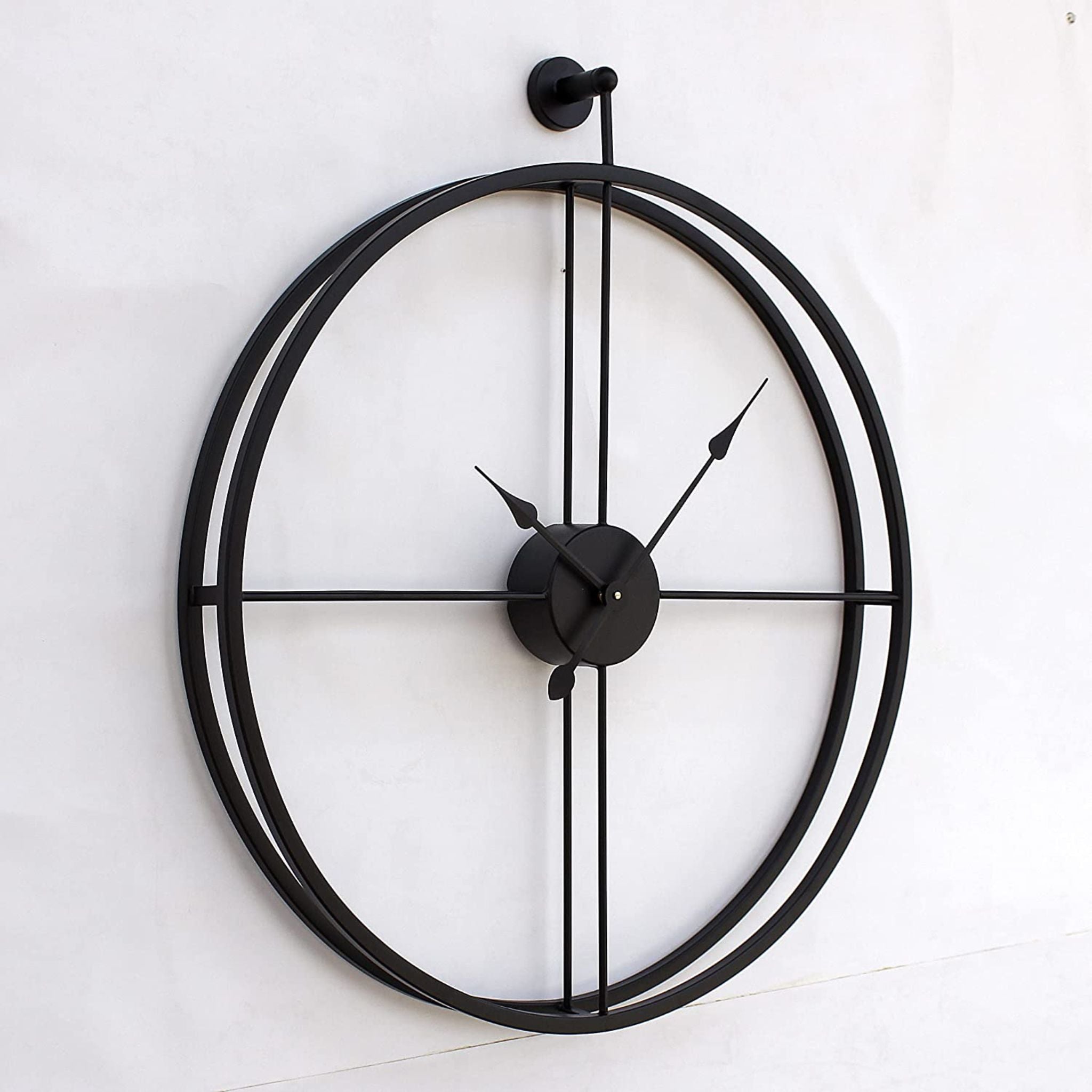 Dual Ring Metal Wall Clock