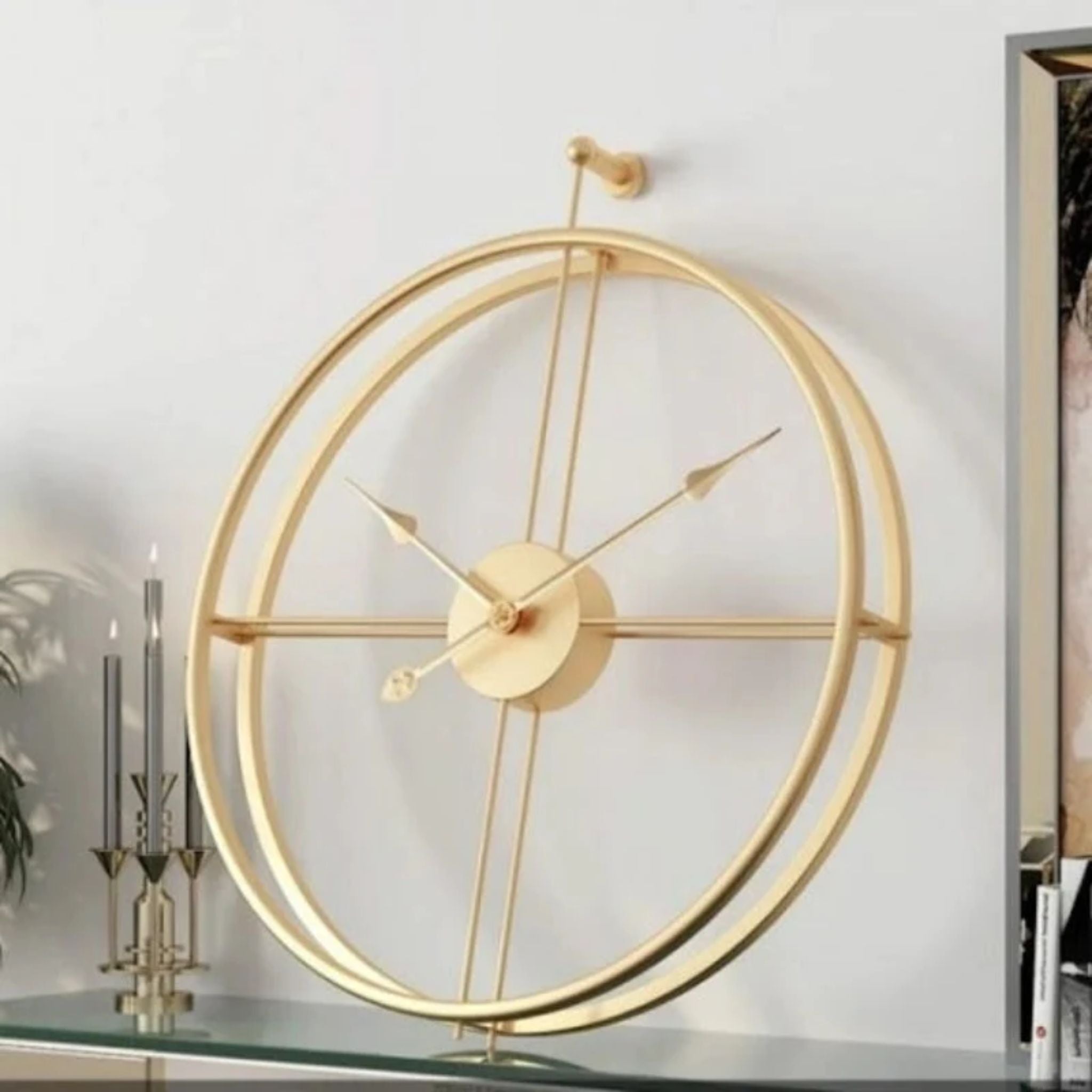 Dual Ring Metal Wall Clock