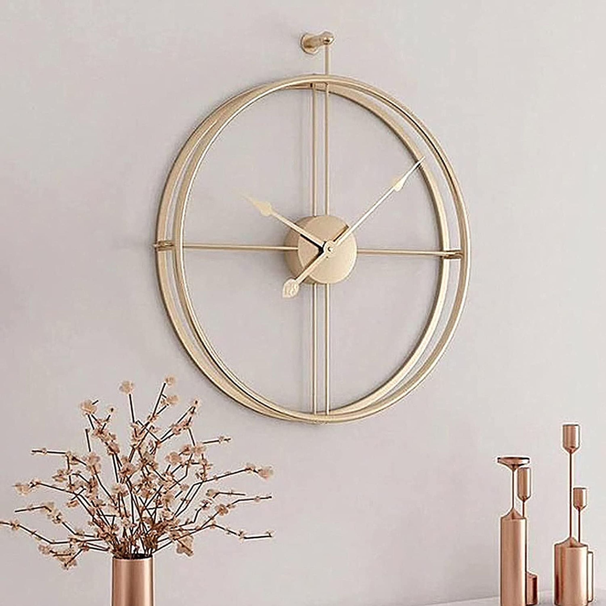 Dual Ring Metal Wall Clock