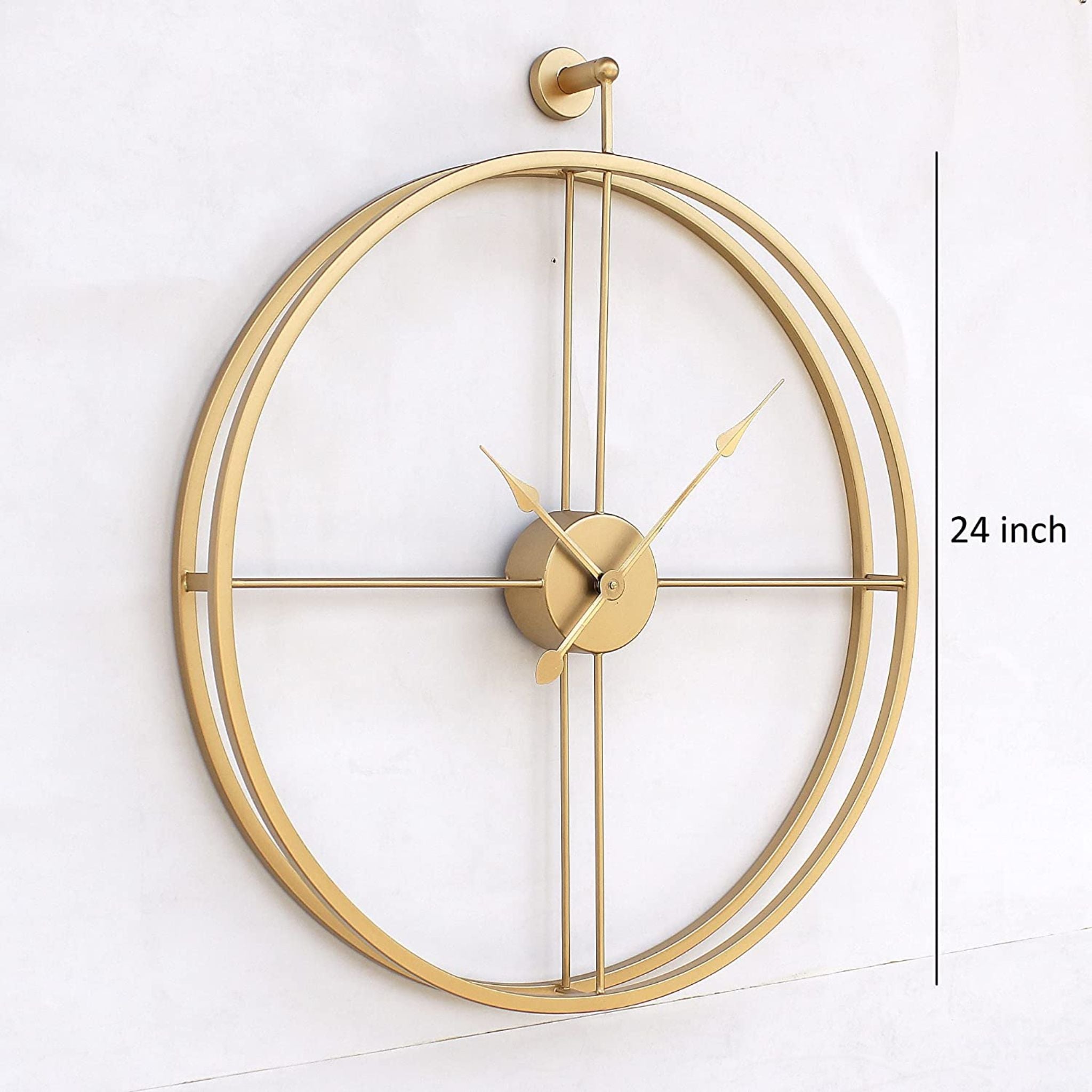 Dual Ring Metal Wall Clock